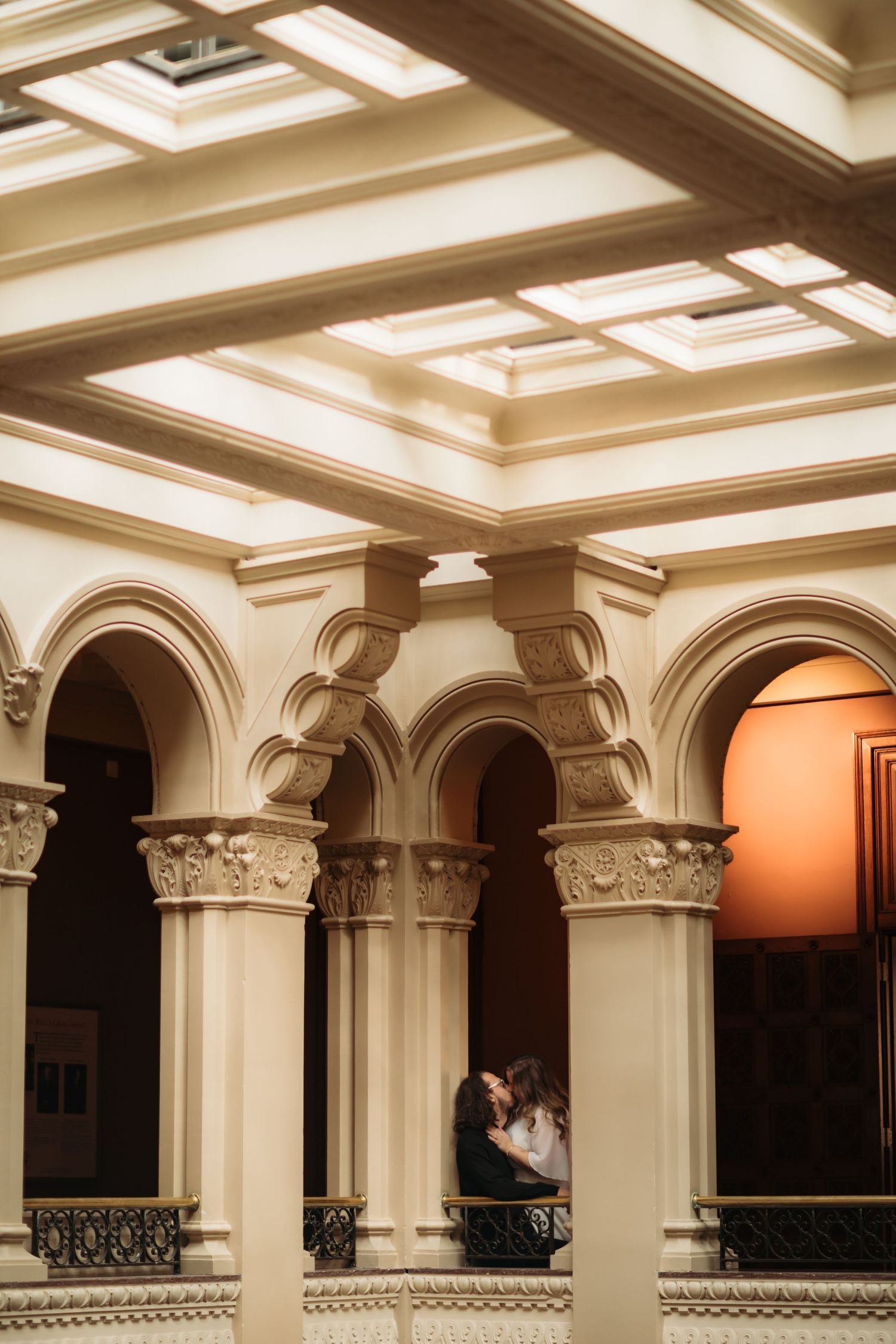 St. Paul Minnesota, Landmark Center engagement portrait session with Willow & Wren Photography.