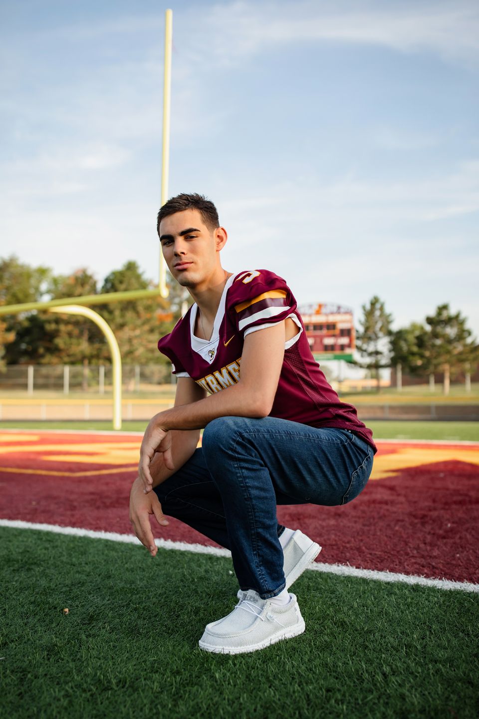 High school senior photography by Willow & Wren Photography in Jordan, Minnesota.  Minnesota high school football. .