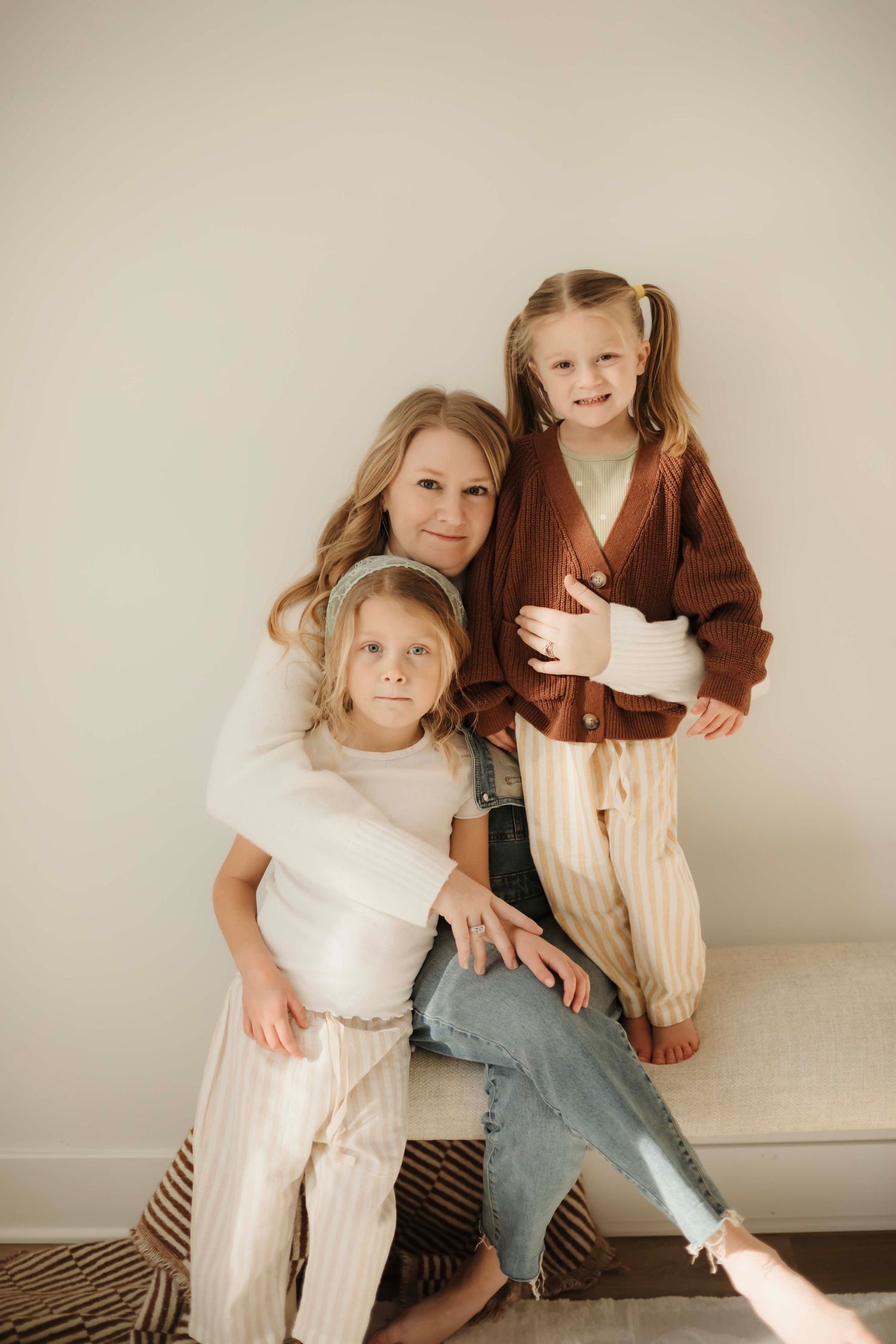Mommy and Me photo session with Willow & Wren Photography in photography studio in Chaska, Minnesota.