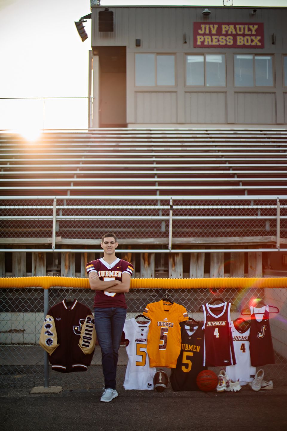 High school senior photography by Willow & Wren Photography in Jordan, Minnesota.  Minnesota high school football.