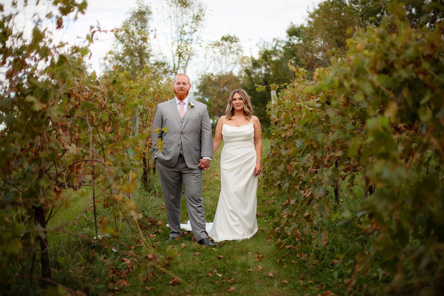 Newlywed couple. Victoria, Minnesota Wedding Photography  by Willow & Wren Photography.  Parley Lake Winery wedding.