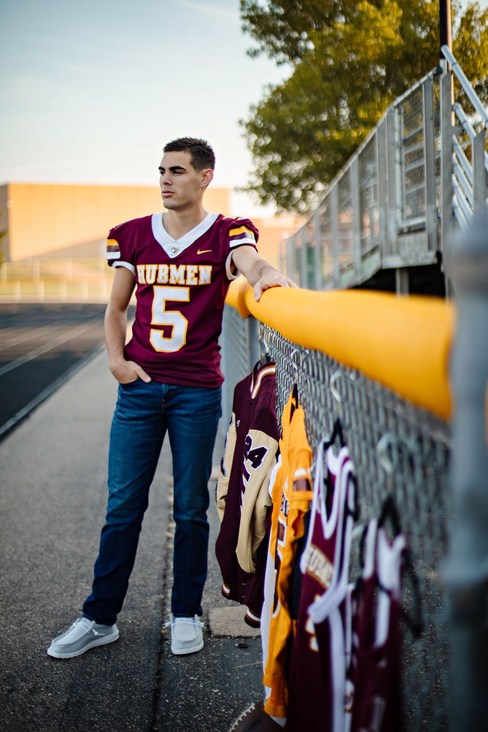 High school senior photography by Willow & Wren Photography in Jordan, Minnesota.  Minnesota high school football.