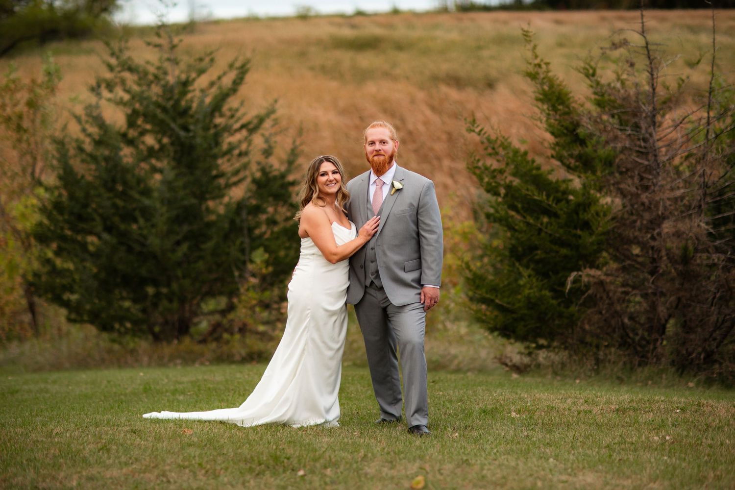 Newlywed couple. Victoria, Minnesota Wedding Photography  by Willow & Wren Photography.  Parley Lake Winery wedding.