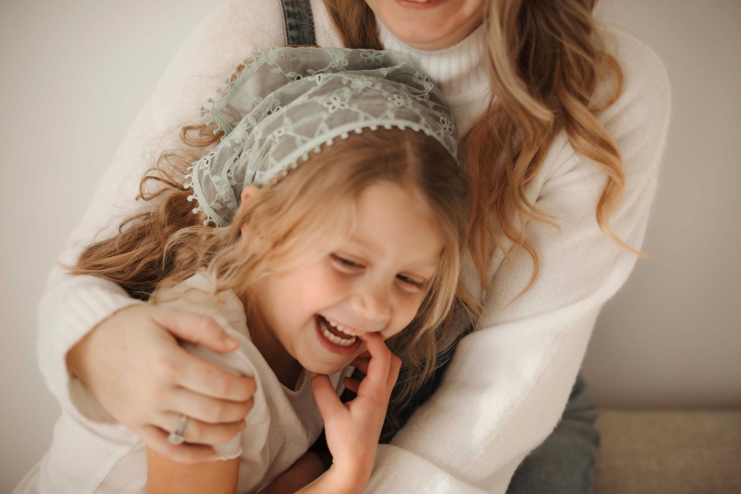 Mommy and Me photo session with Willow & Wren Photography in photography studio in Chaska, Minnesota.