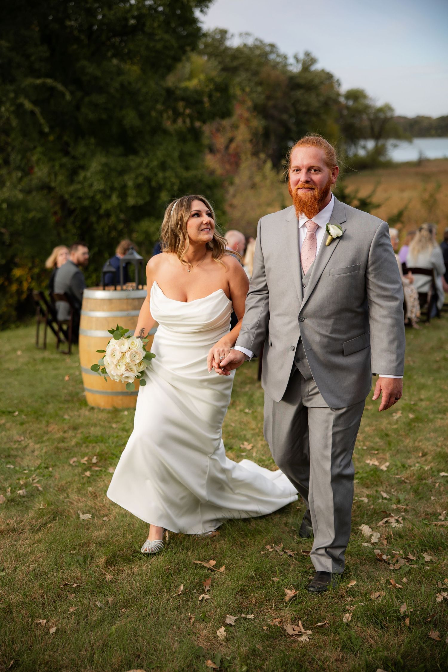 Newlywed couple. Victoria, Minnesota Wedding Photography  by Willow & Wren Photography.  Parley Lake Winery wedding.