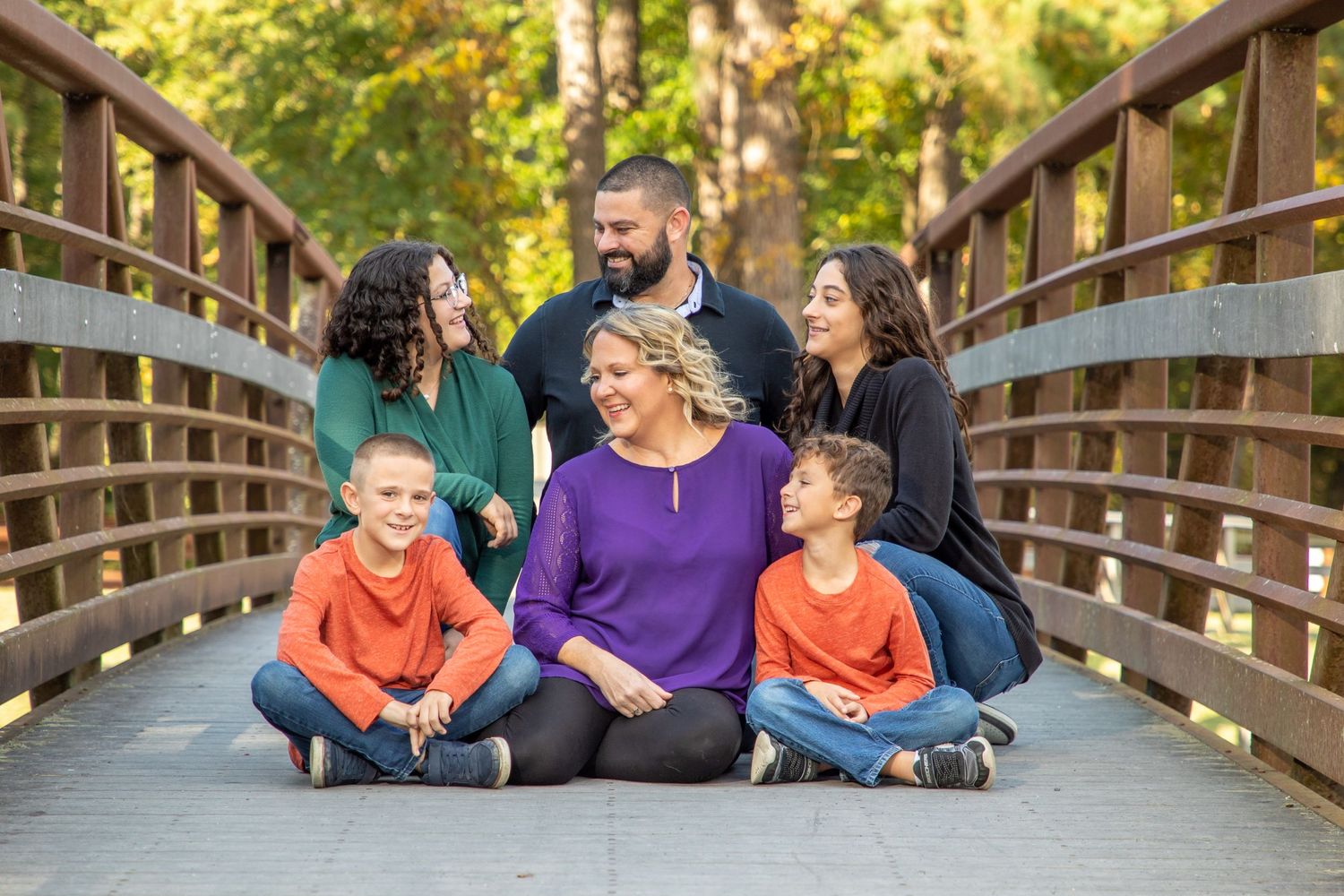 family photo session at trap pond state park laurel delaware photography by ashley chance at otter creek acres fall vibe