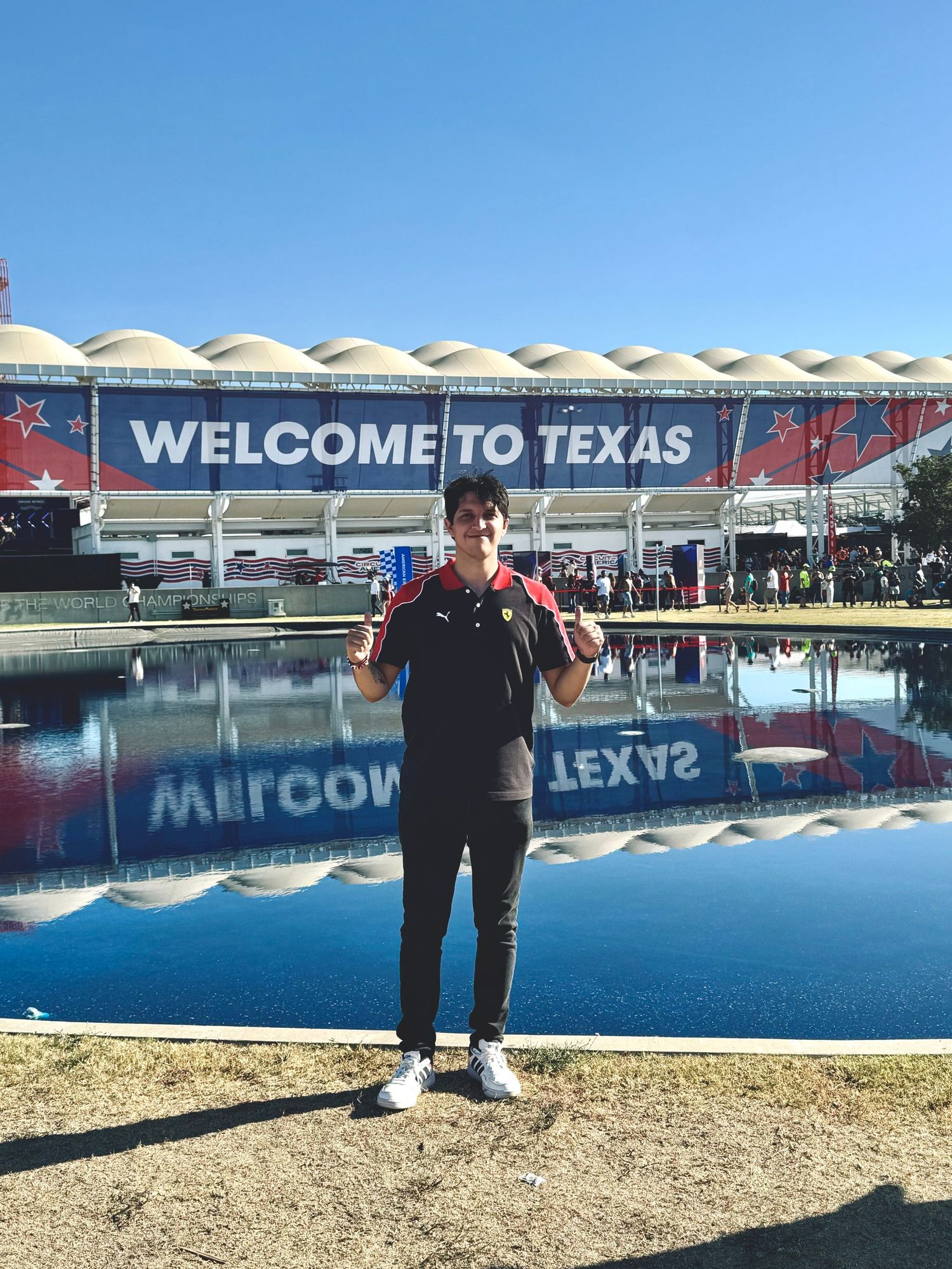 Agustin Leandro at a Formula 1 event at COTA.