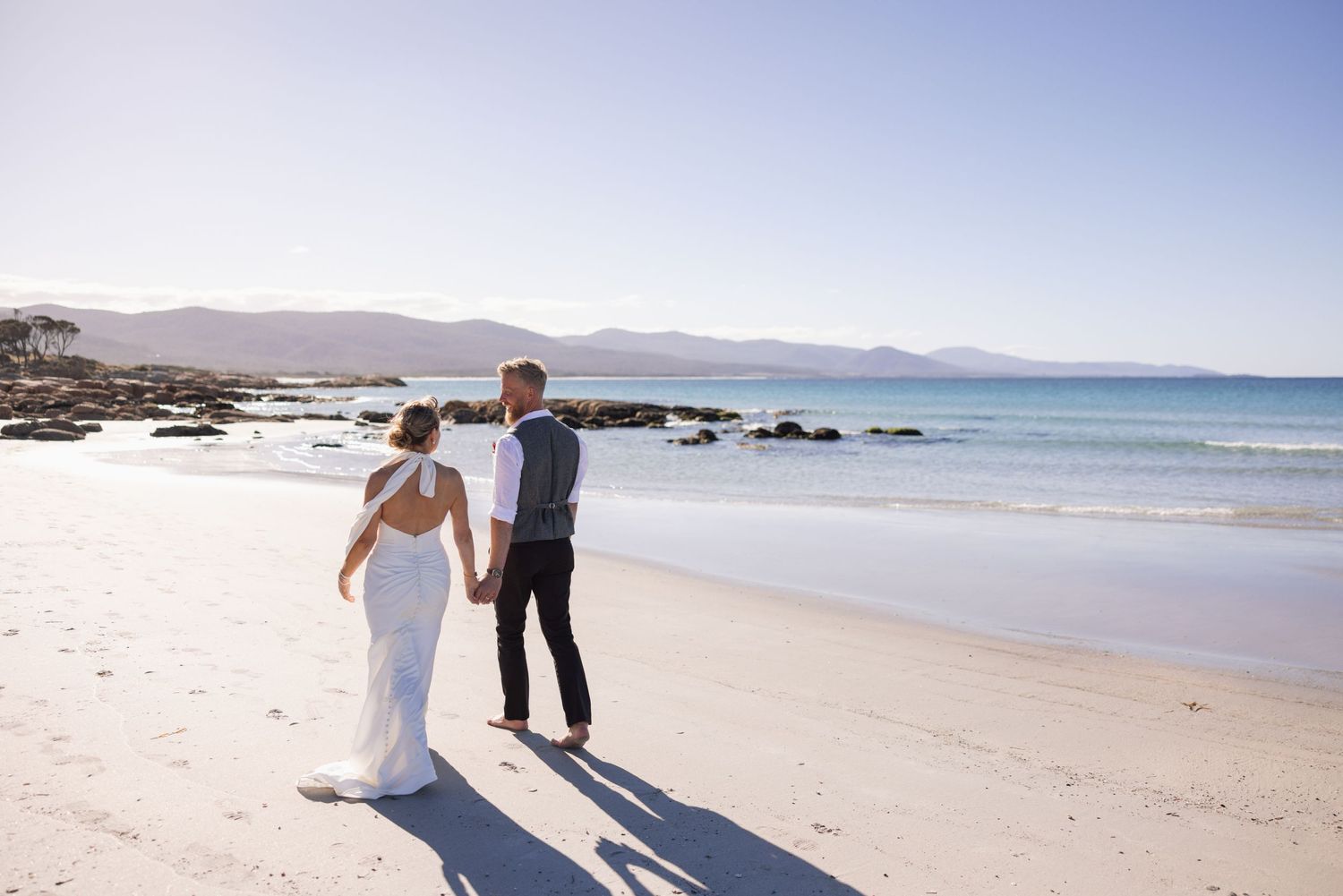 Bride and groom portrait on their wedding day