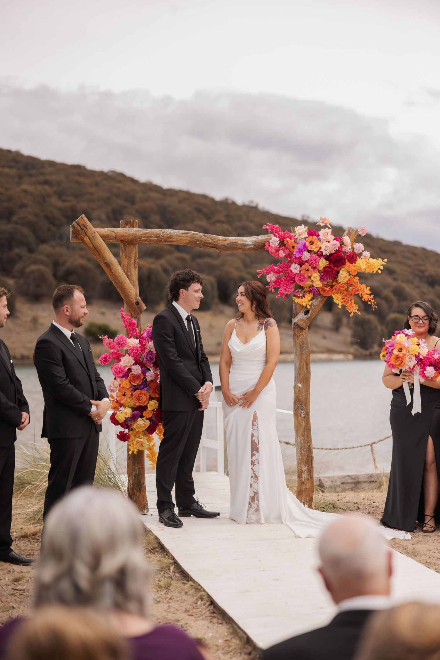 Bride and groom portrait on their wedding day