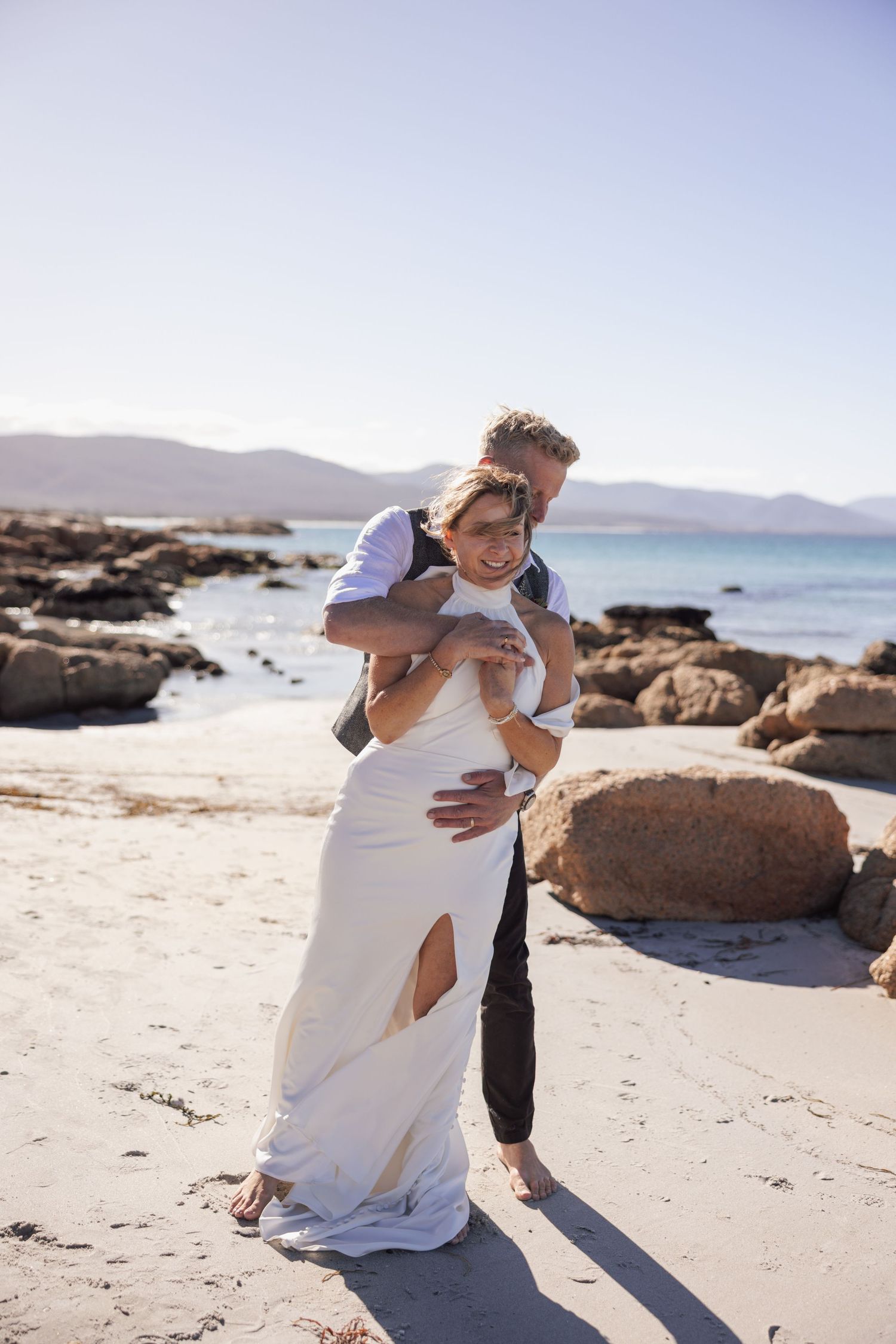 Bride and groom portrait on their wedding day