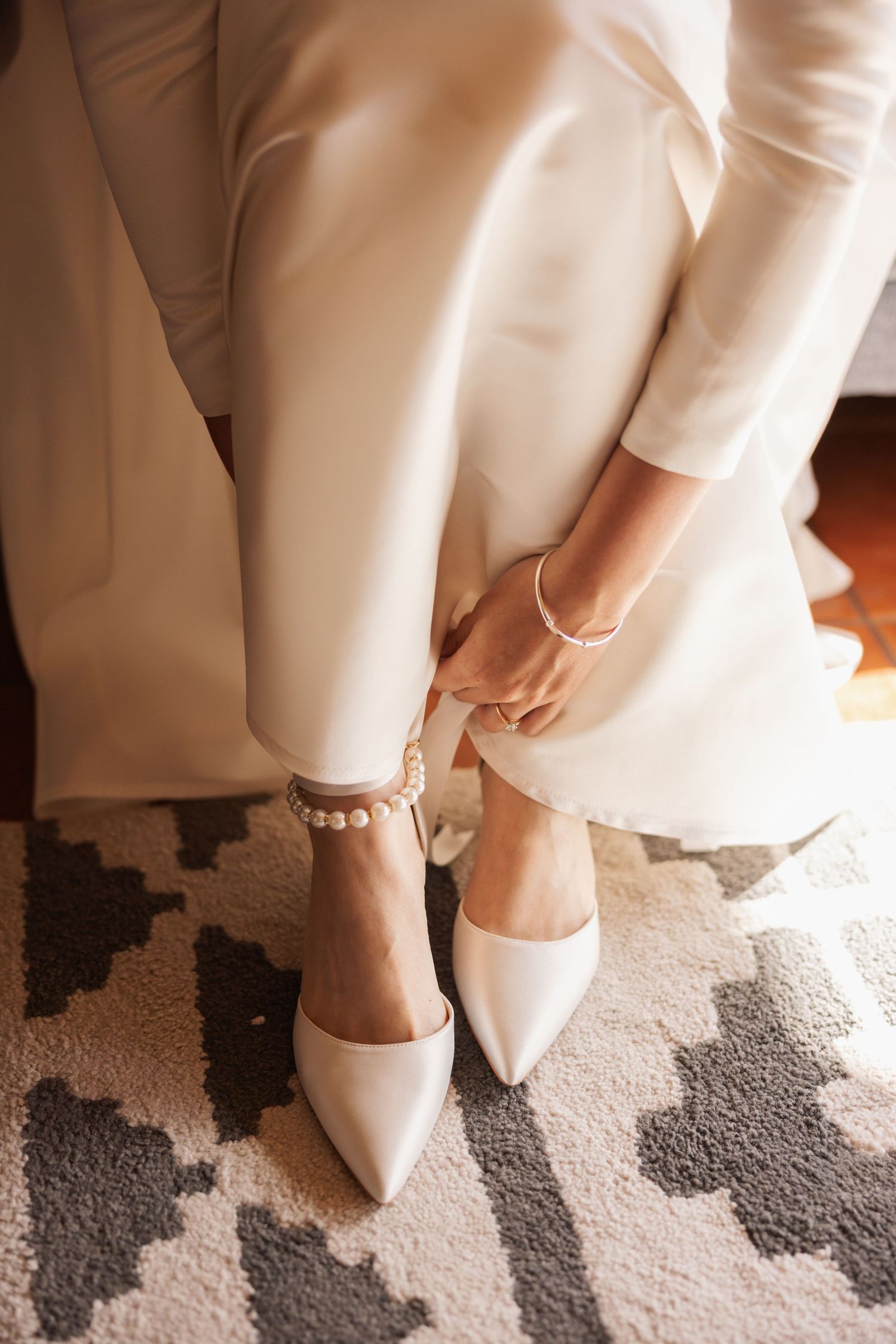 Brides portrait with shoes