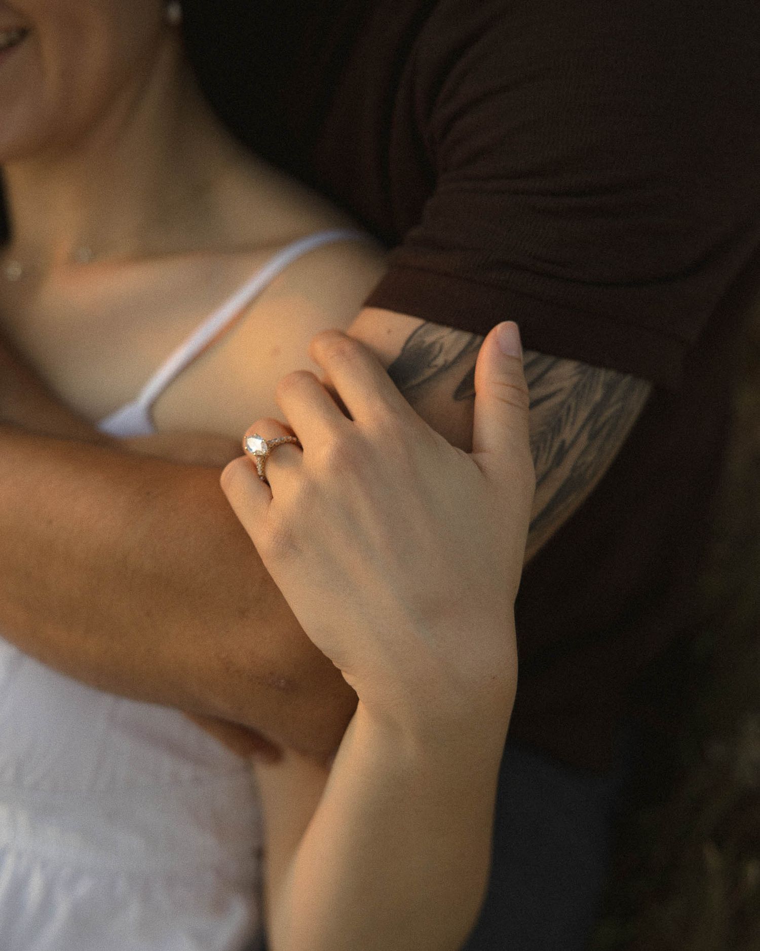 Cinematic couples photography session overlooking the California coastline by a Bay Area engagement photographer.