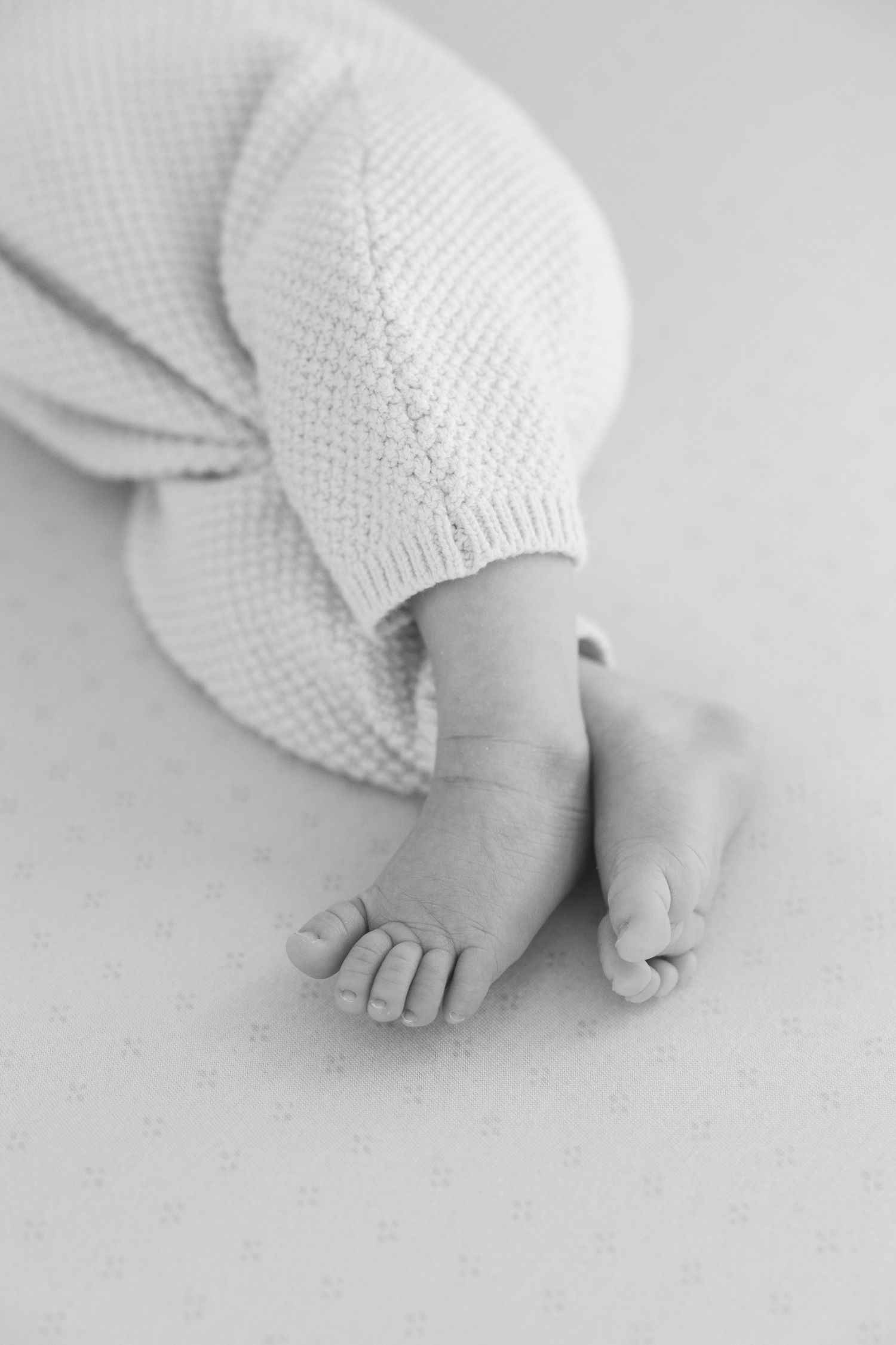 Tiny Baby Toes in Black and White Mary Kate Krause Photography