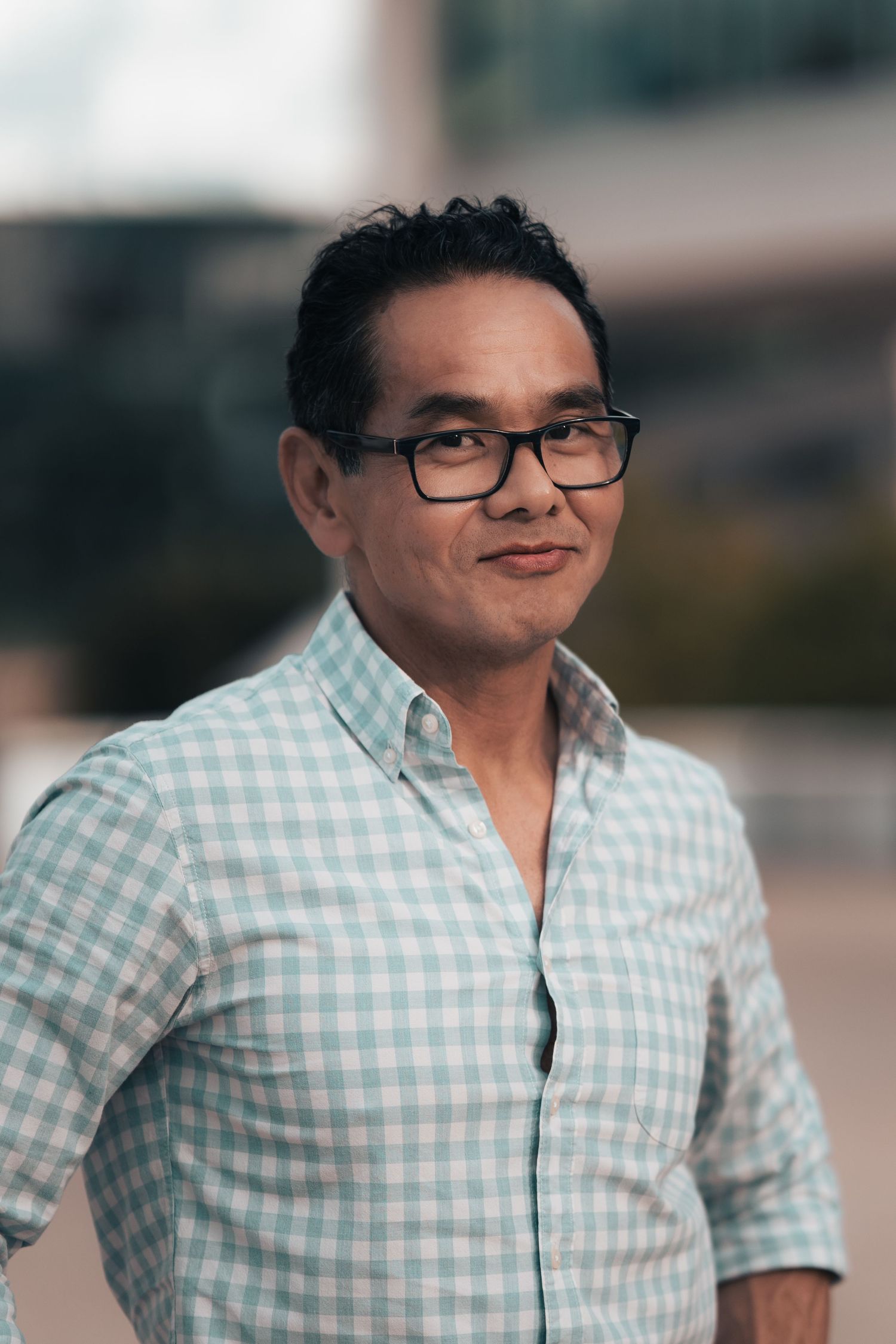 Portrait of D8 Visuals photographer Dong Kim in downtown Austin, Texas