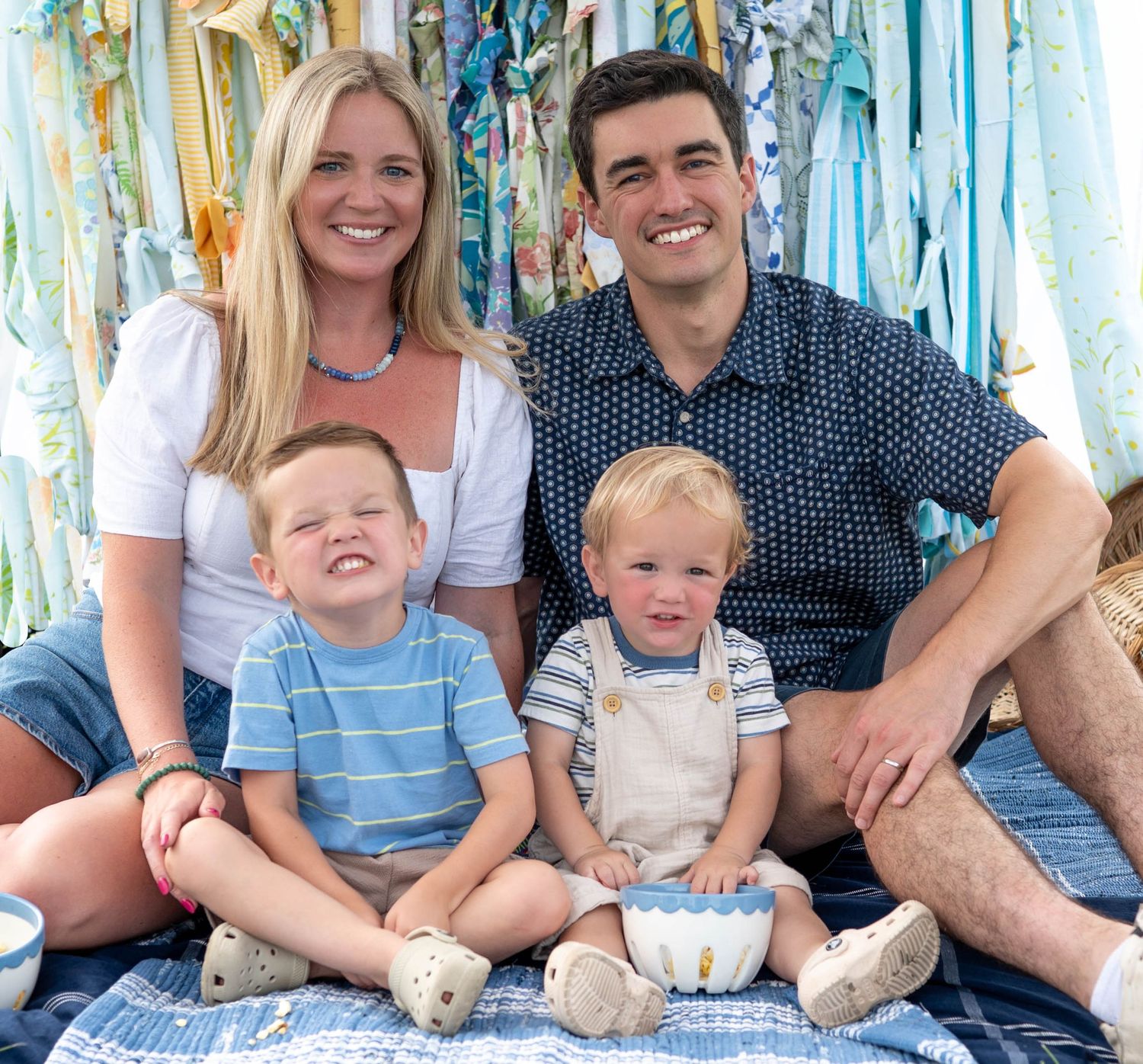 A family photo with all smiles while at the market!
