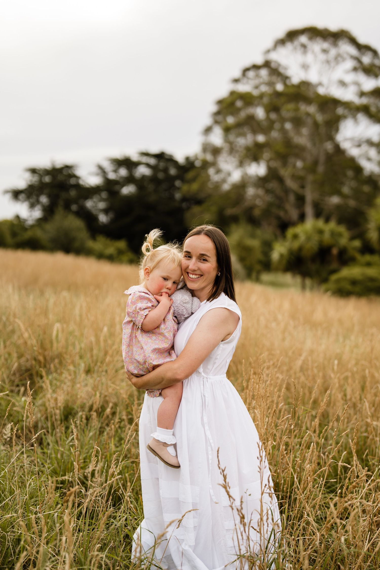 A mother and daughter in a family photo session in Christchurch