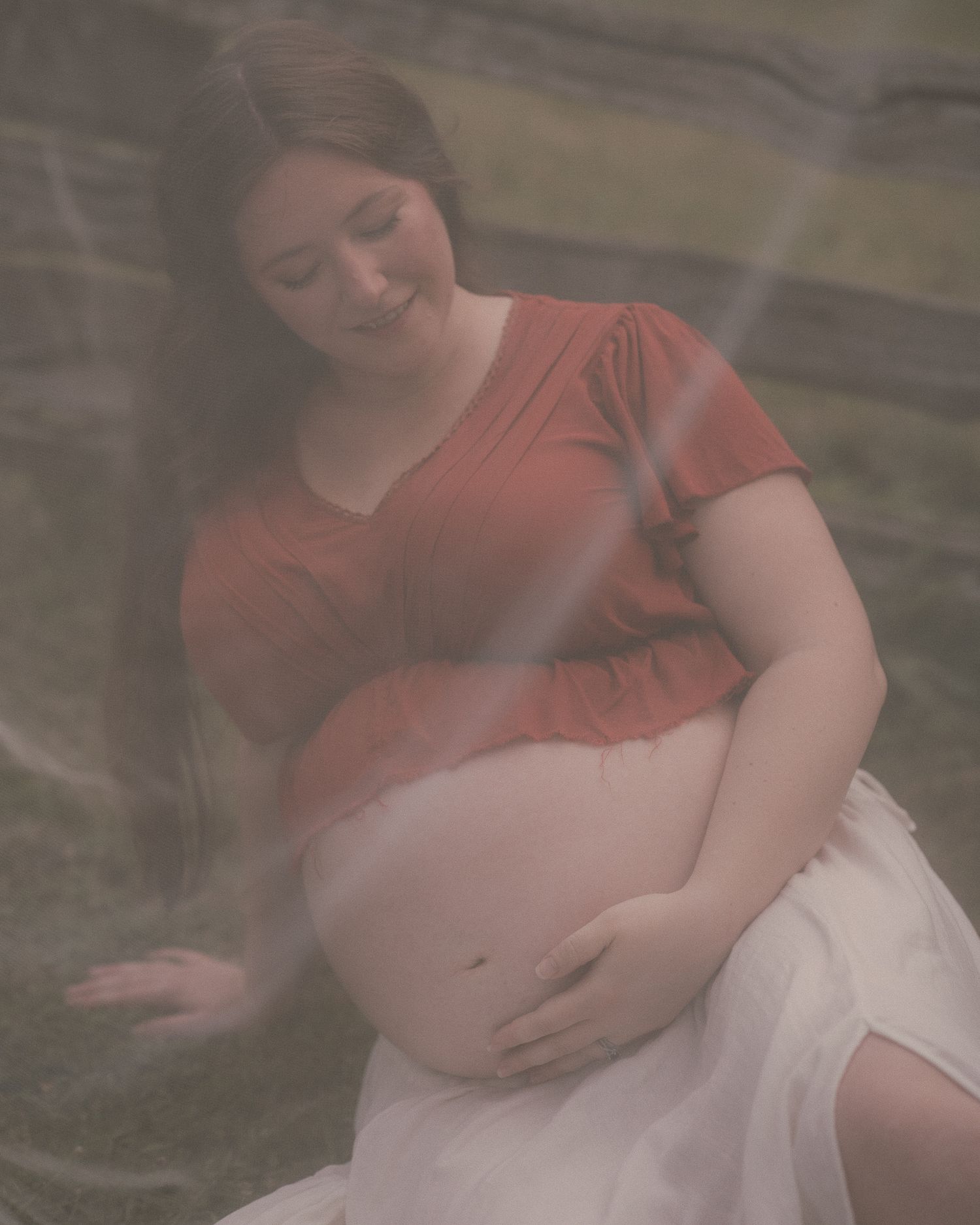 Maternity photography in Waterloo Ontario with soft natural light