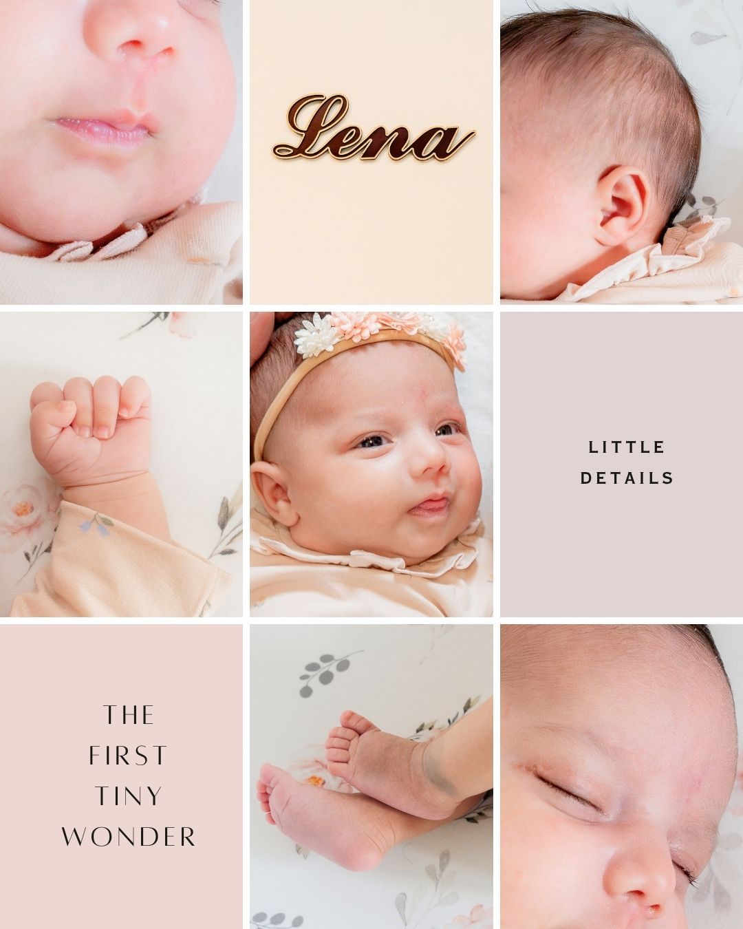 Newborn baby in natural light lifestyle photography session