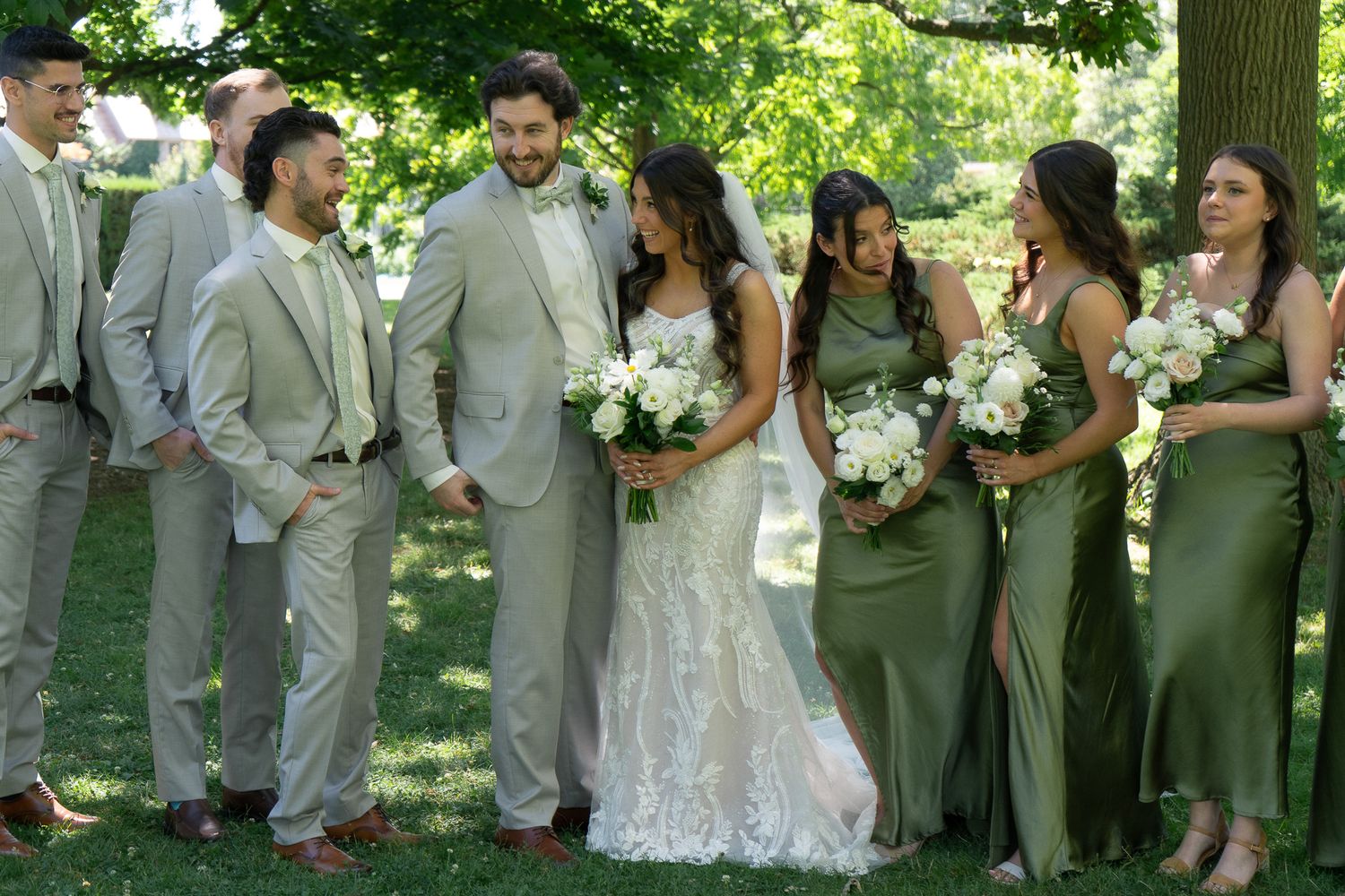 Outdoor wedding photography in Cambridge Ontario with soft natural light