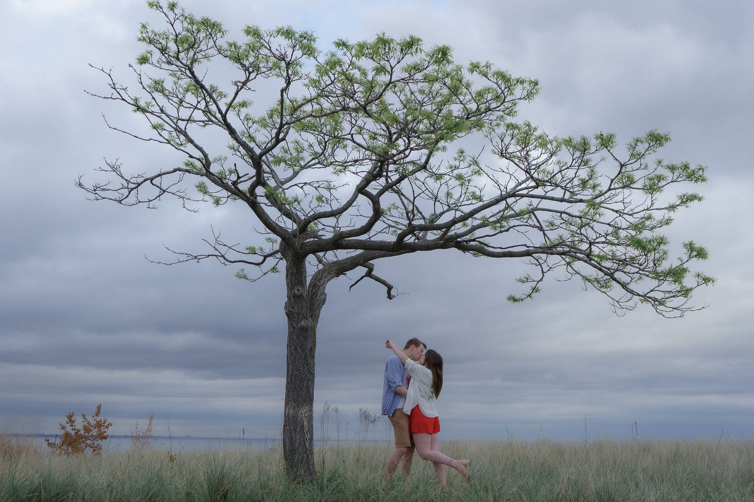 Couples photography session in Waterloo Ontario with natural connection