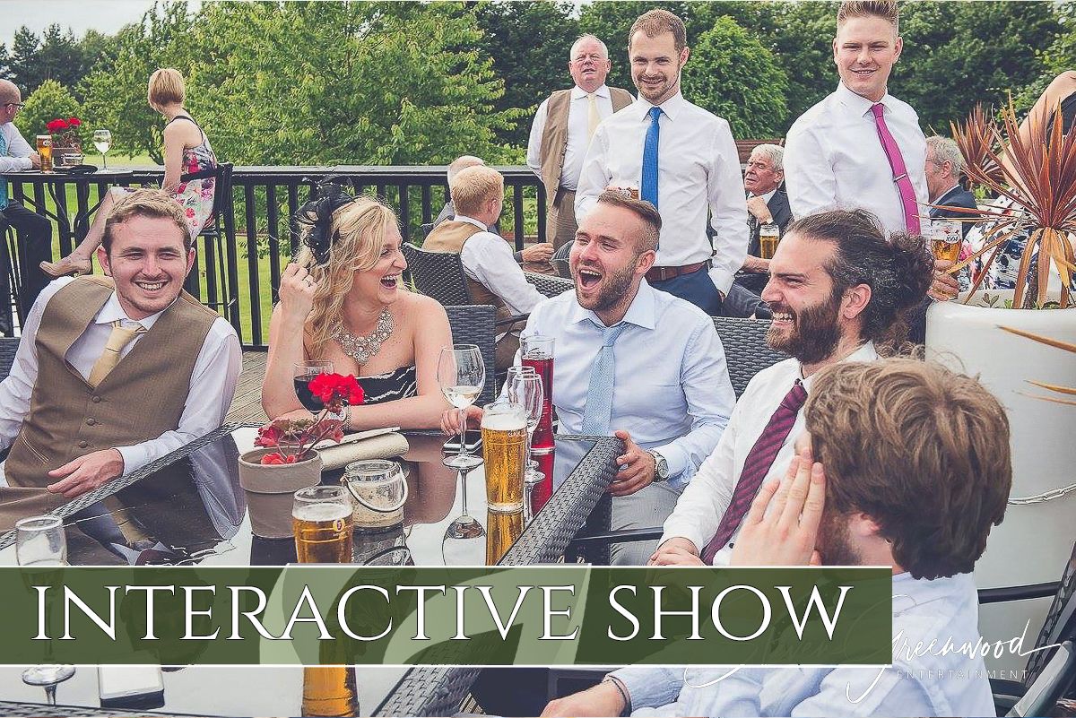 Event guests mingling and enjoying drinks on an outdoor patio during a summer celebration.