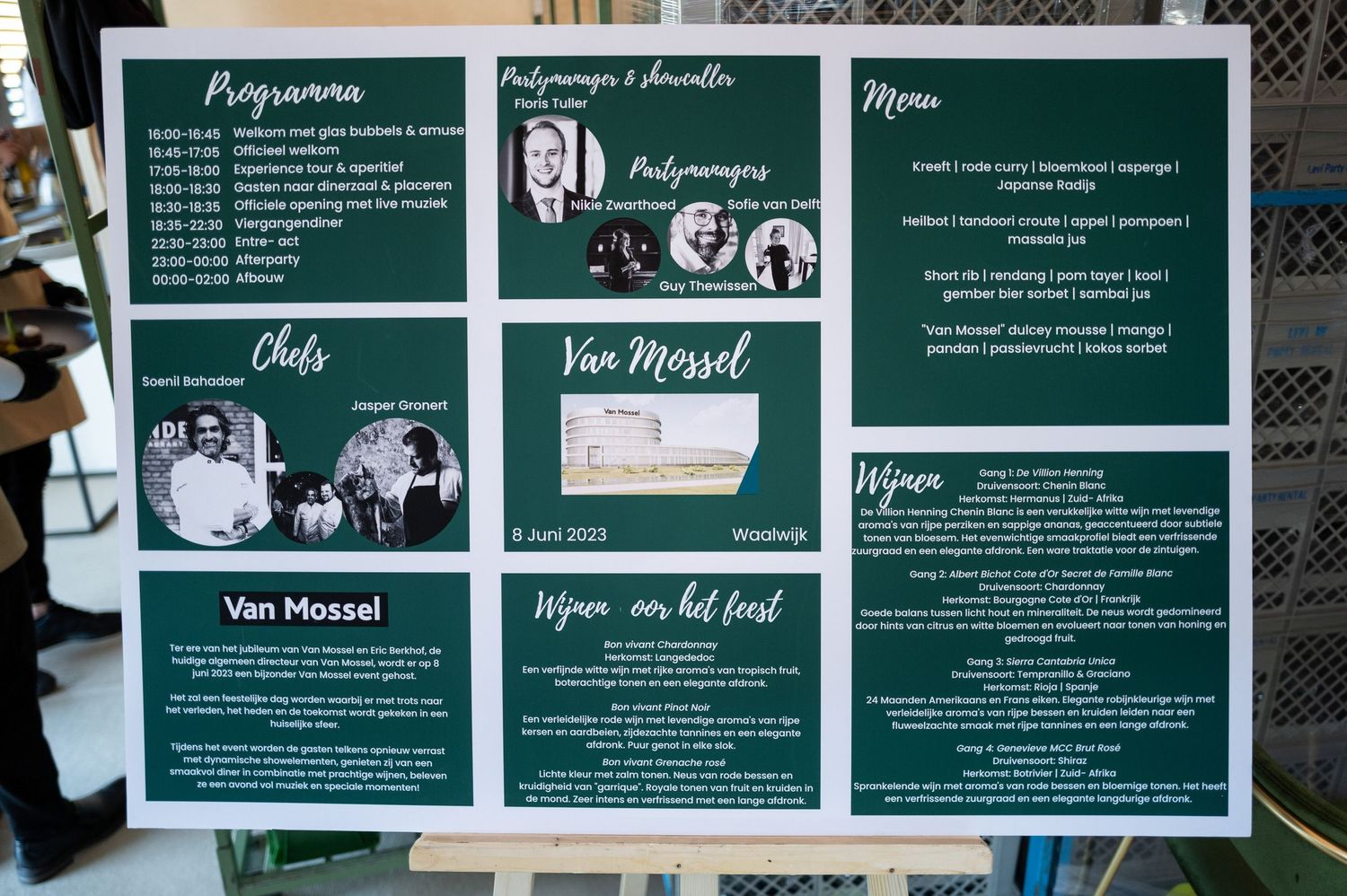 Multiple green and white presentation slides shown in sequence with text content and design elements.