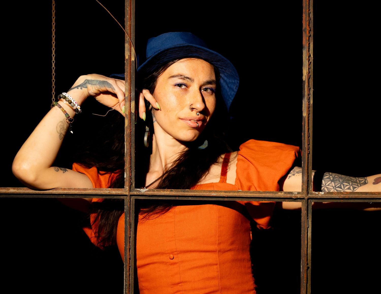 lady behind bars