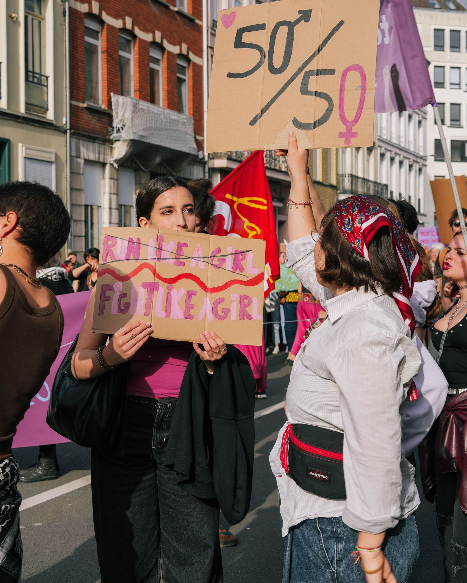 photo prise lors de la manifestation pour la journée du droit des femmes le 8 mars 2026 à Lille.