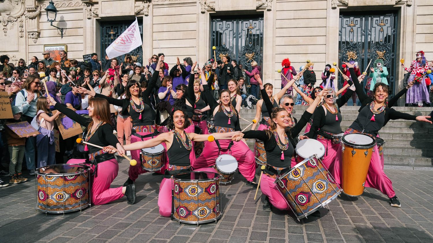photo prise lors de la manifestation pour la journée du droit des femmes le 8 mars 2026 à Lille.