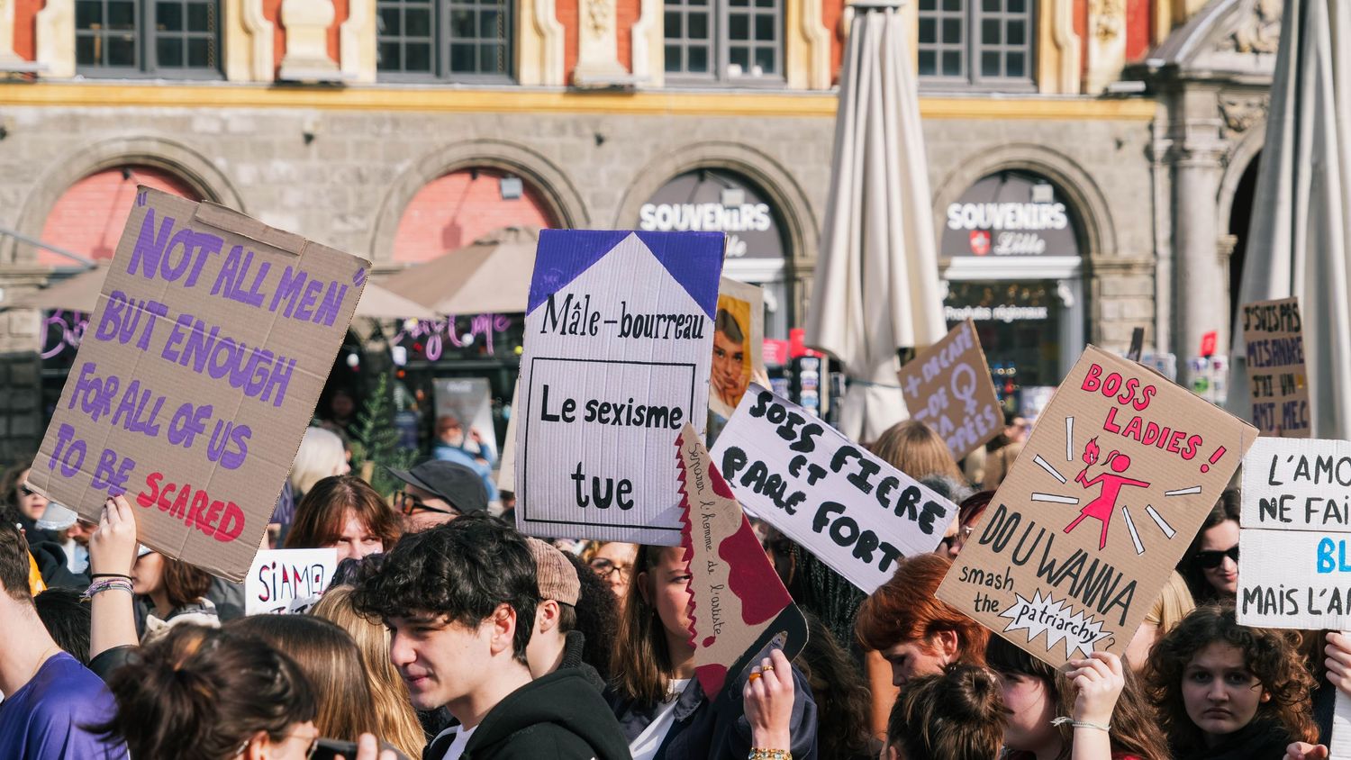 photo prise lors de la manifestation pour la journée du droit des femmes le 8 mars 2026 à Lille.