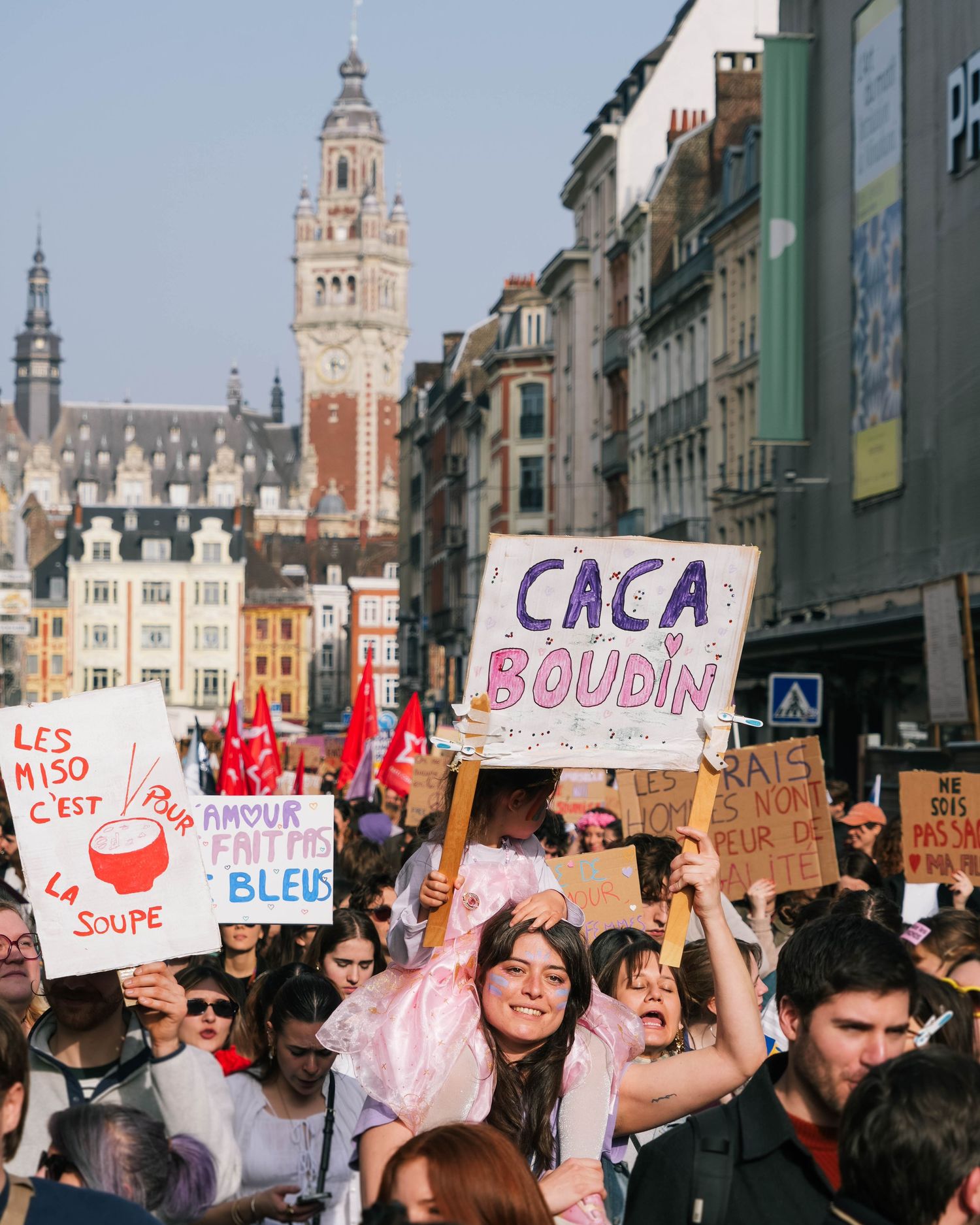 photo prise lors de la manifestation pour la journée du droit des femmes le 8 mars 2026 à Lille.