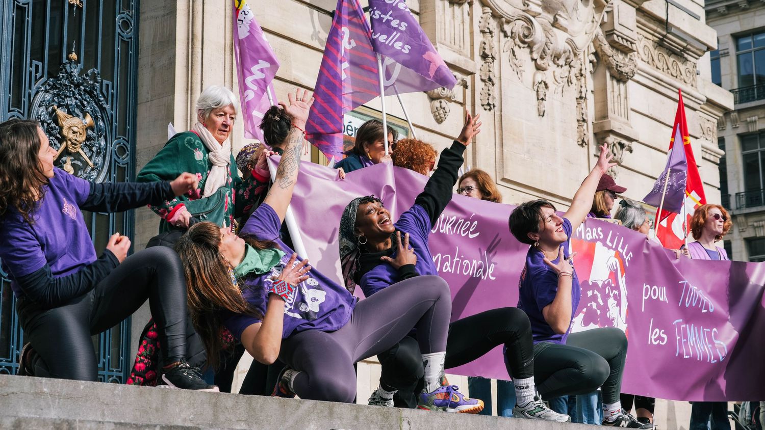 photo prise lors de la manifestation pour la journée du droit des femmes le 8 mars 2026 à Lille.