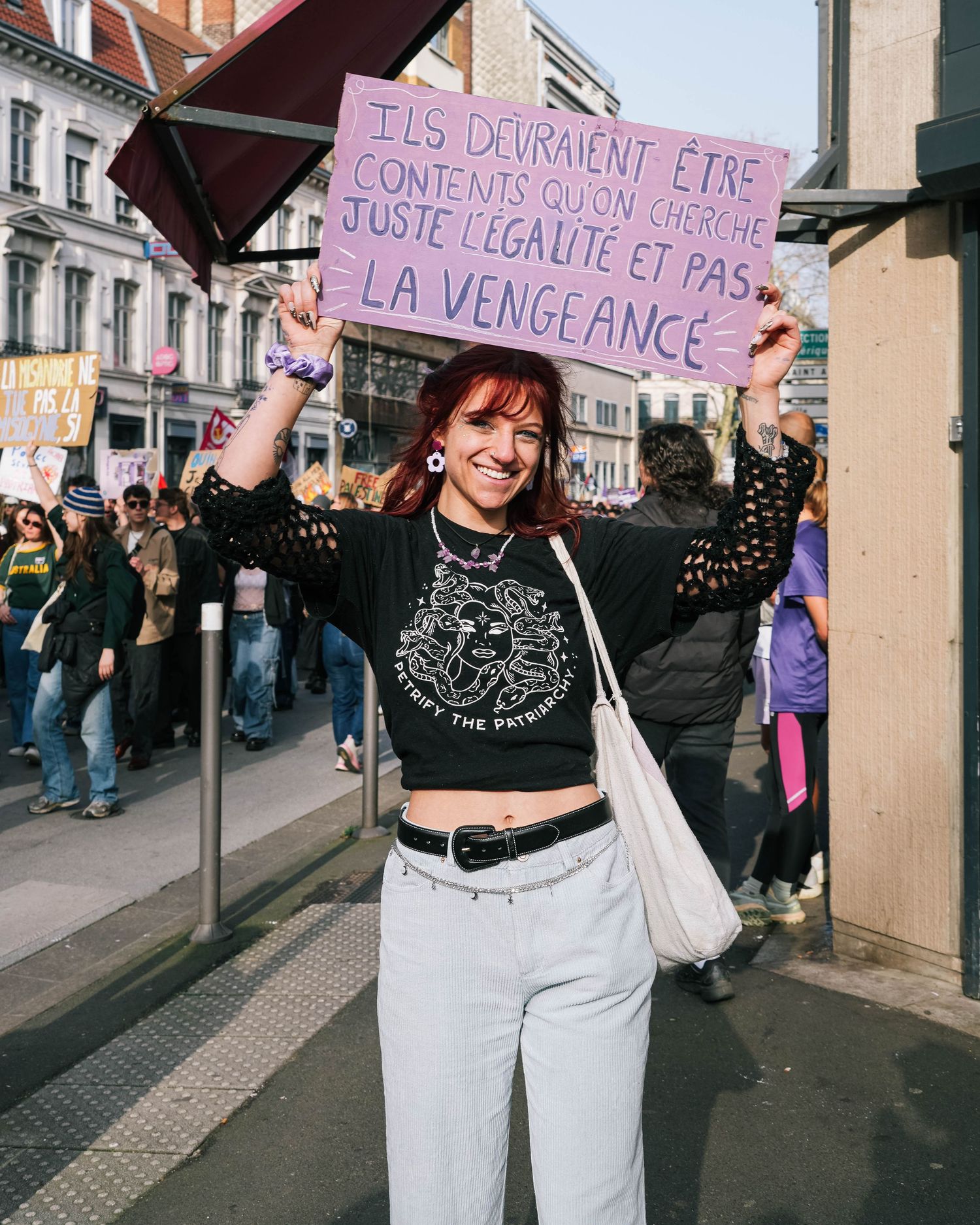 photo prise lors de la manifestation pour la journée du droit des femmes le 8 mars 2026 à Lille.