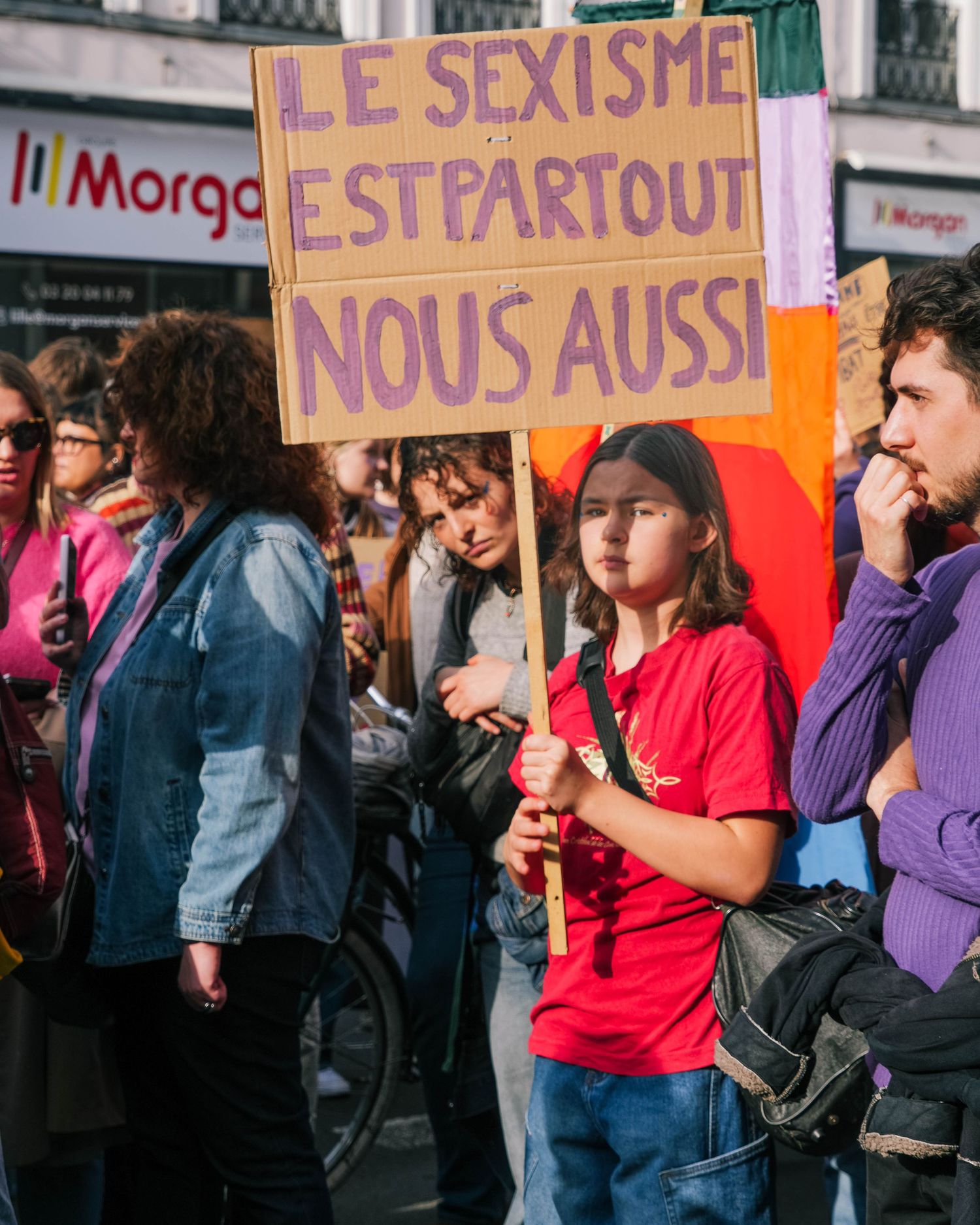 photo prise lors de la manifestation pour la journée du droit des femmes le 8 mars 2026 à Lille.