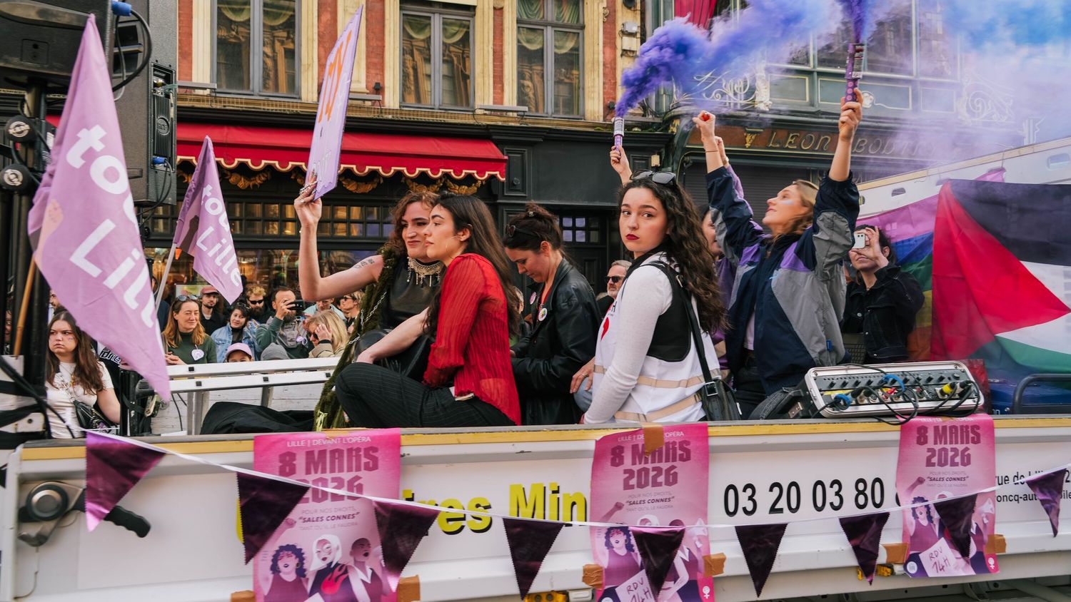 photo prise lors de la manifestation pour la journée du droit des femmes le 8 mars 2026 à Lille.