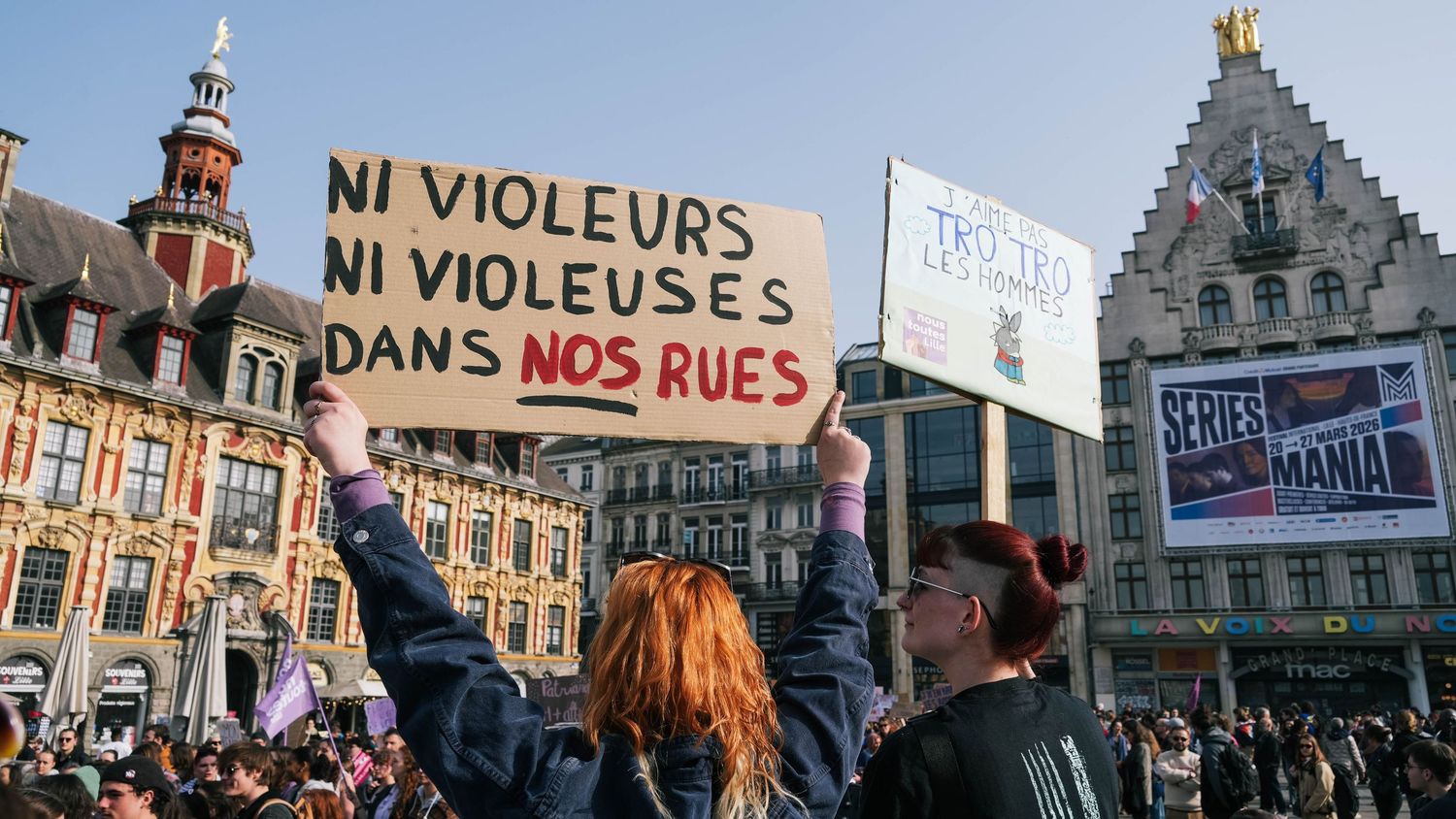 photo prise lors de la manifestation pour la journée du droit des femmes le 8 mars 2026 à Lille.
