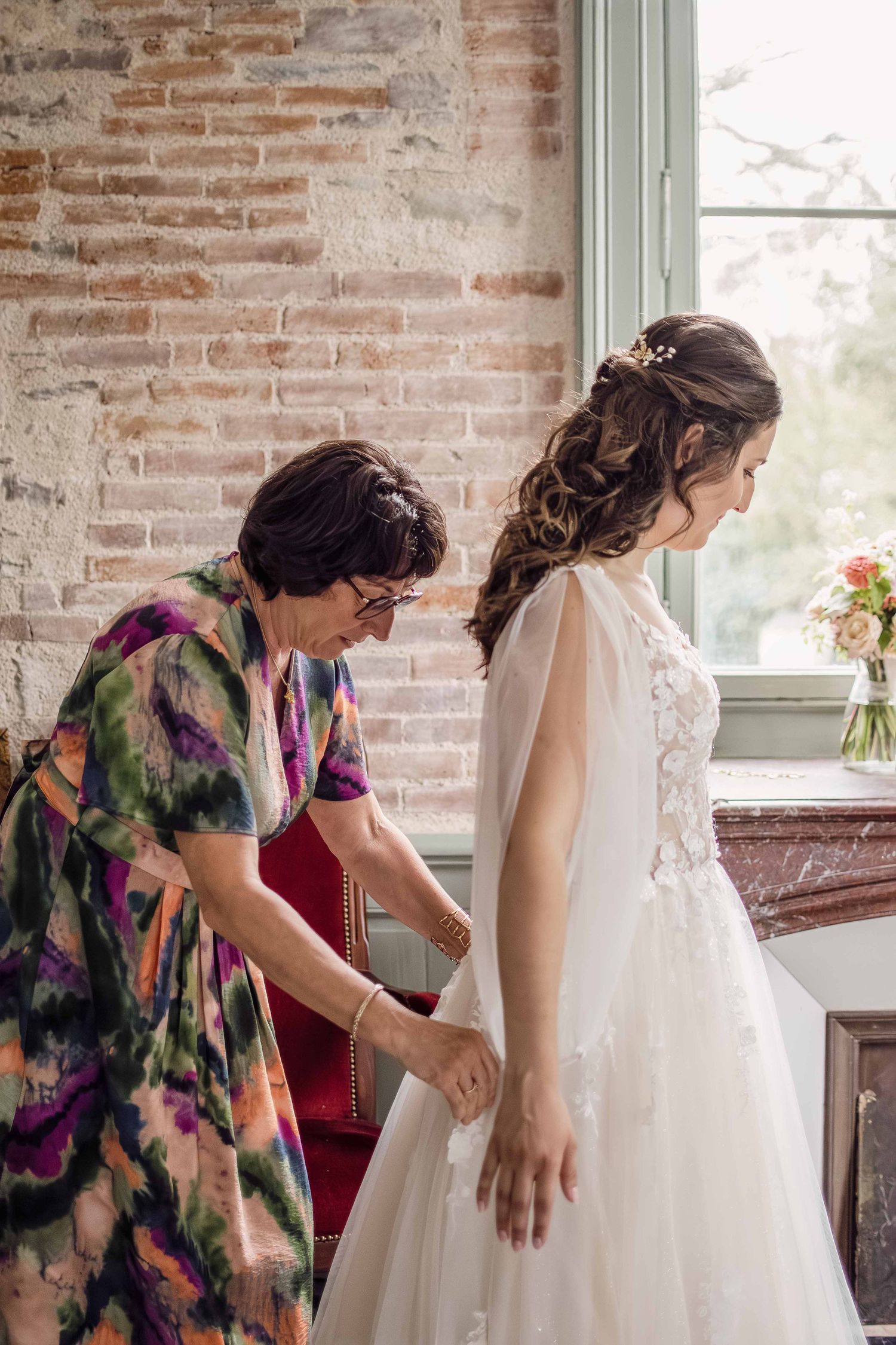Photographe mariage Le Mans - Préparatifs de la mariée au château de Vair.