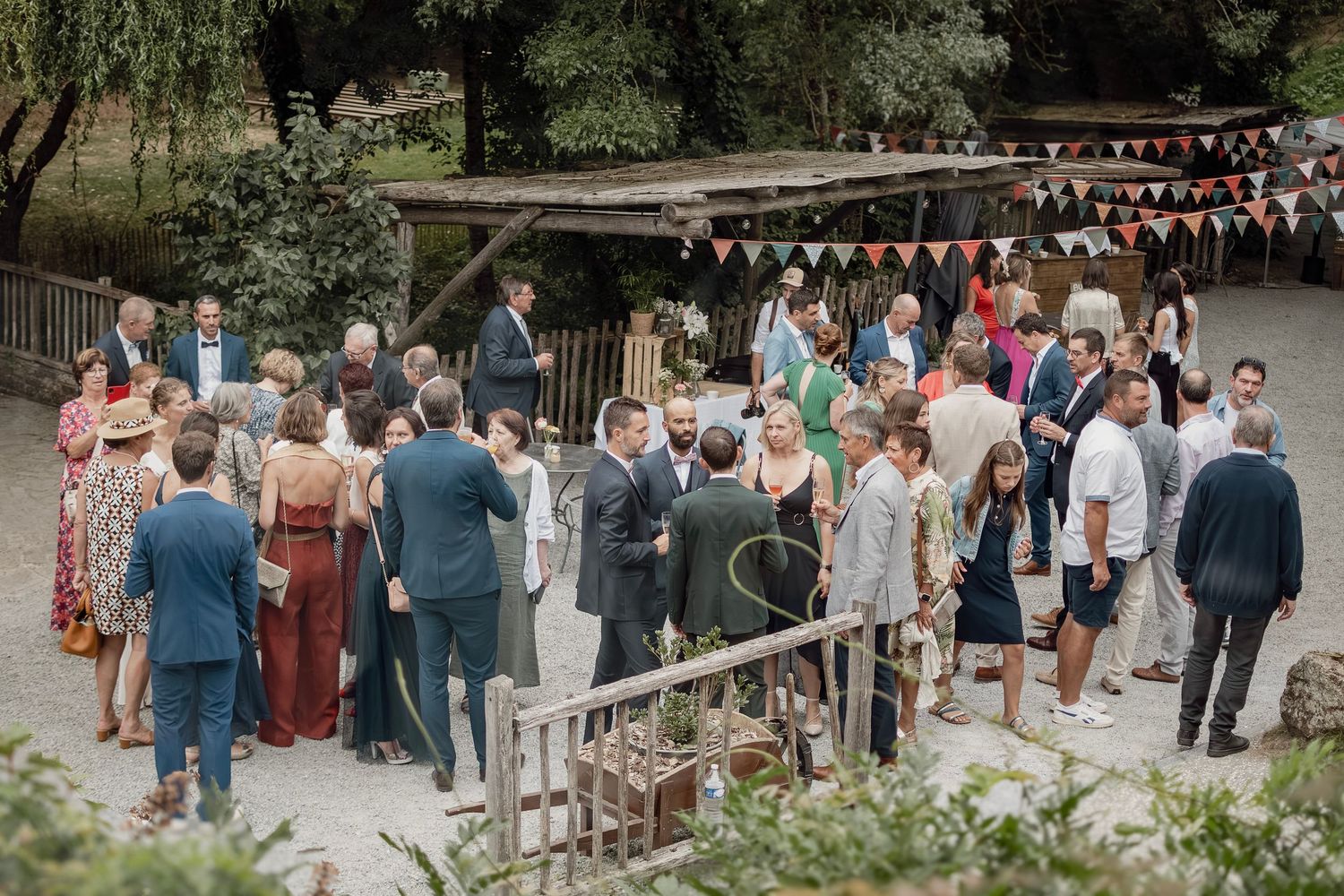 Photographe mariage Le Mans - Vin d'honneur au Domaine du Moulin Neuf
