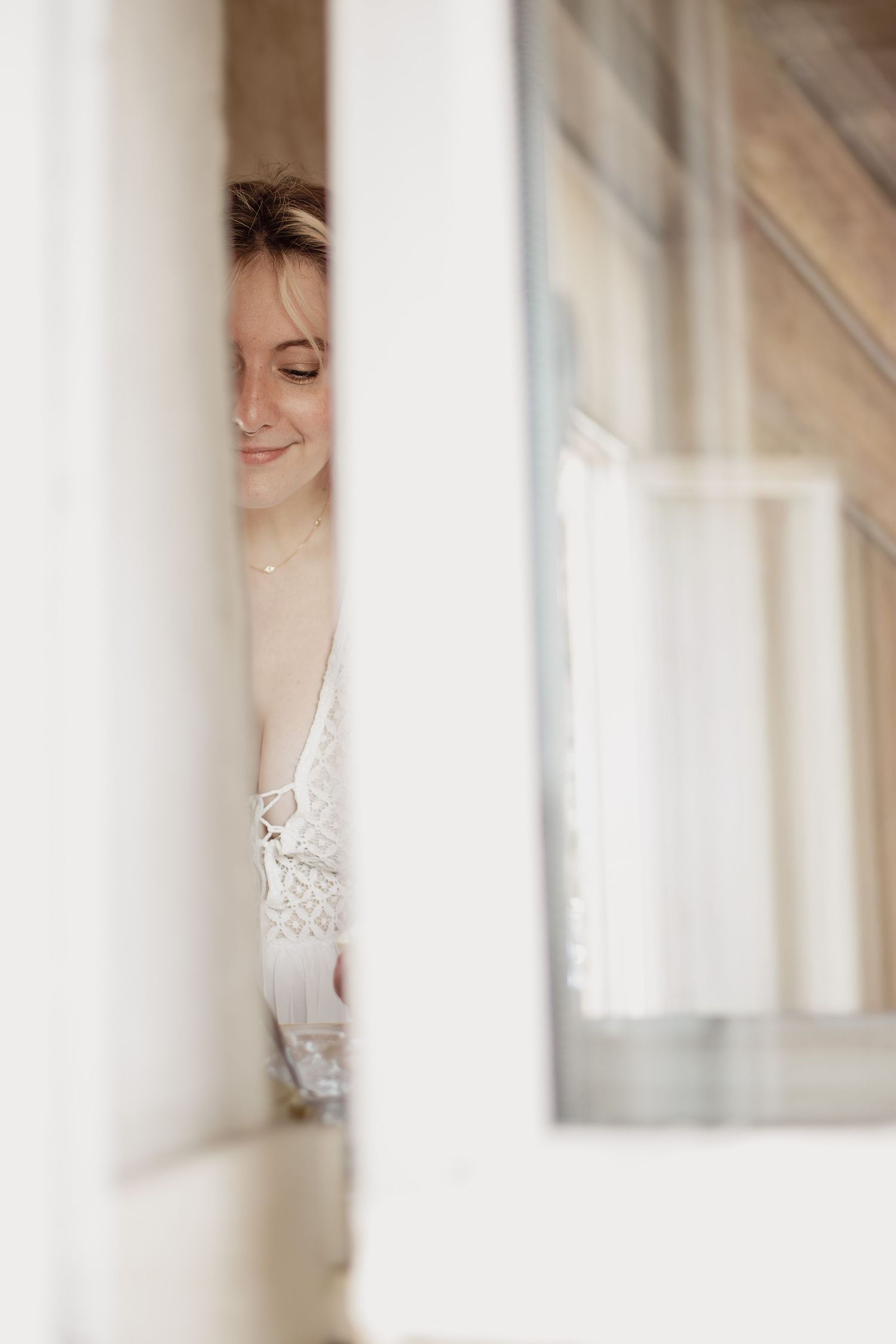 Photographe mariage Le Mans - photo de la mariée au château de marigné à Bazouges