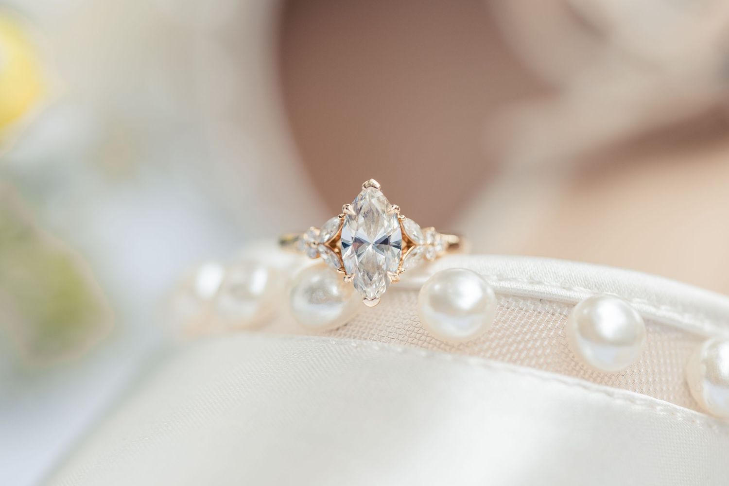 Engagement ring detail photo from Palm Beach Gardens wedding