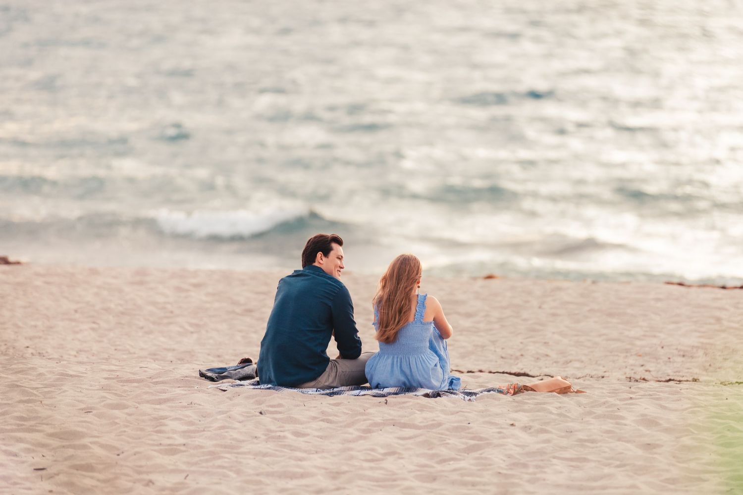 Beach proposal at sunset in West Palm Beach Florida engagement session