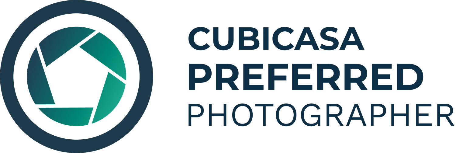Circular green and blue logo for Cubicasa Preferred Photographer certification program.