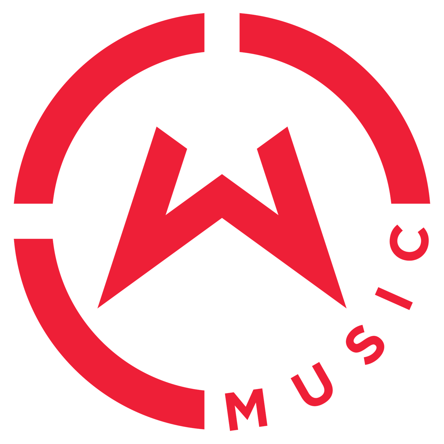 Red and white circular Turkish flag logo design with crescent moon and star symbols.
