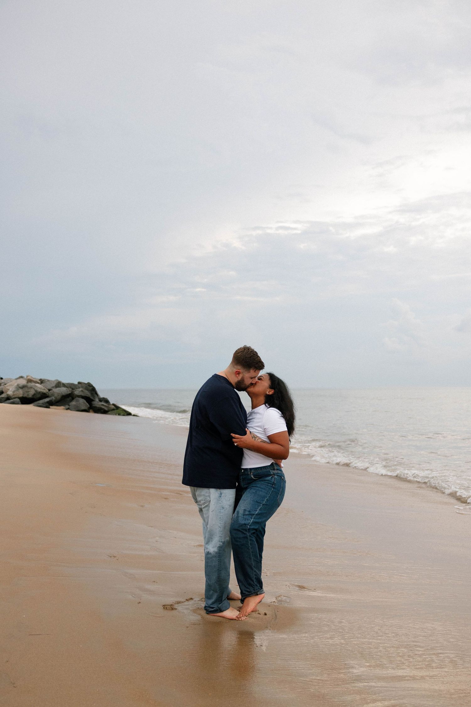 Virginia Beach wedding photographer captures fun engagement session in Virginia Beach