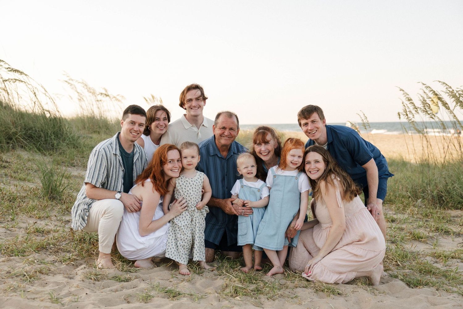 Virginia Beach family photographer captures extended family photos in Sandbridge VA