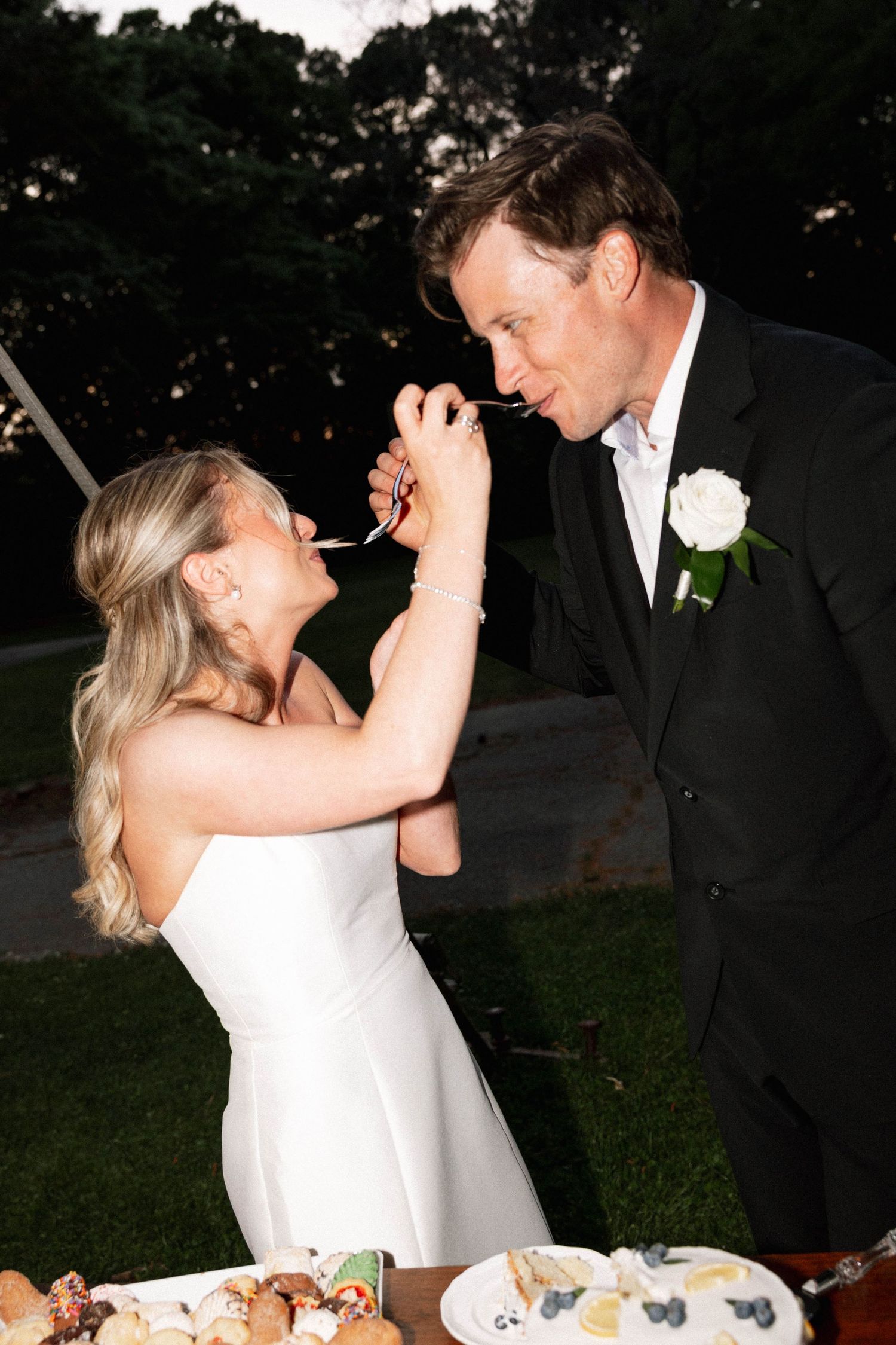 Virginia Beach Wedding Photographer photographs candid moment of bride and groom at Kellum Estate Wedding Venue.