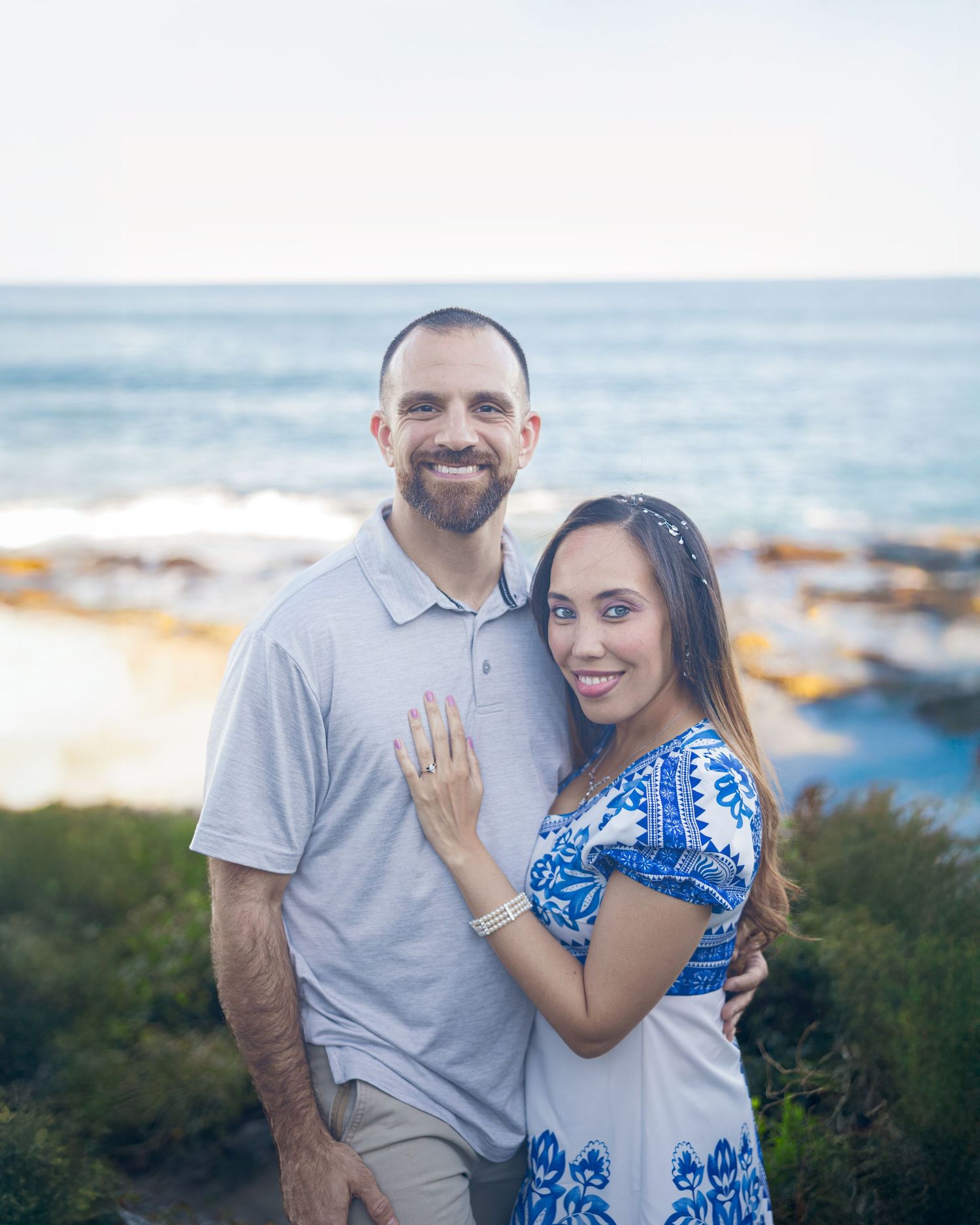 Engagement photoshoot in Jamestown, Rhode Island by Brian Gomez Photography capturing candid love and natural romantic portraits.
