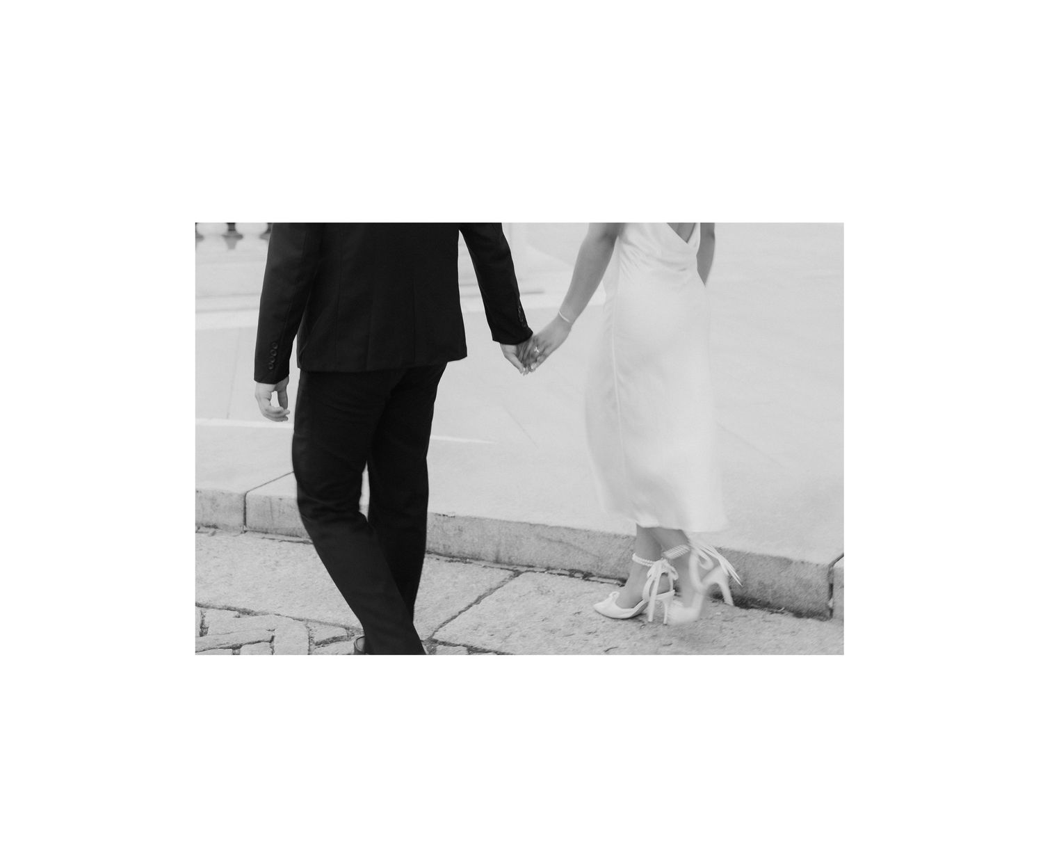 Romantic engagement photos in downtown Providence, Rhode Island, by wedding and portrait photographer Brian Gomez.