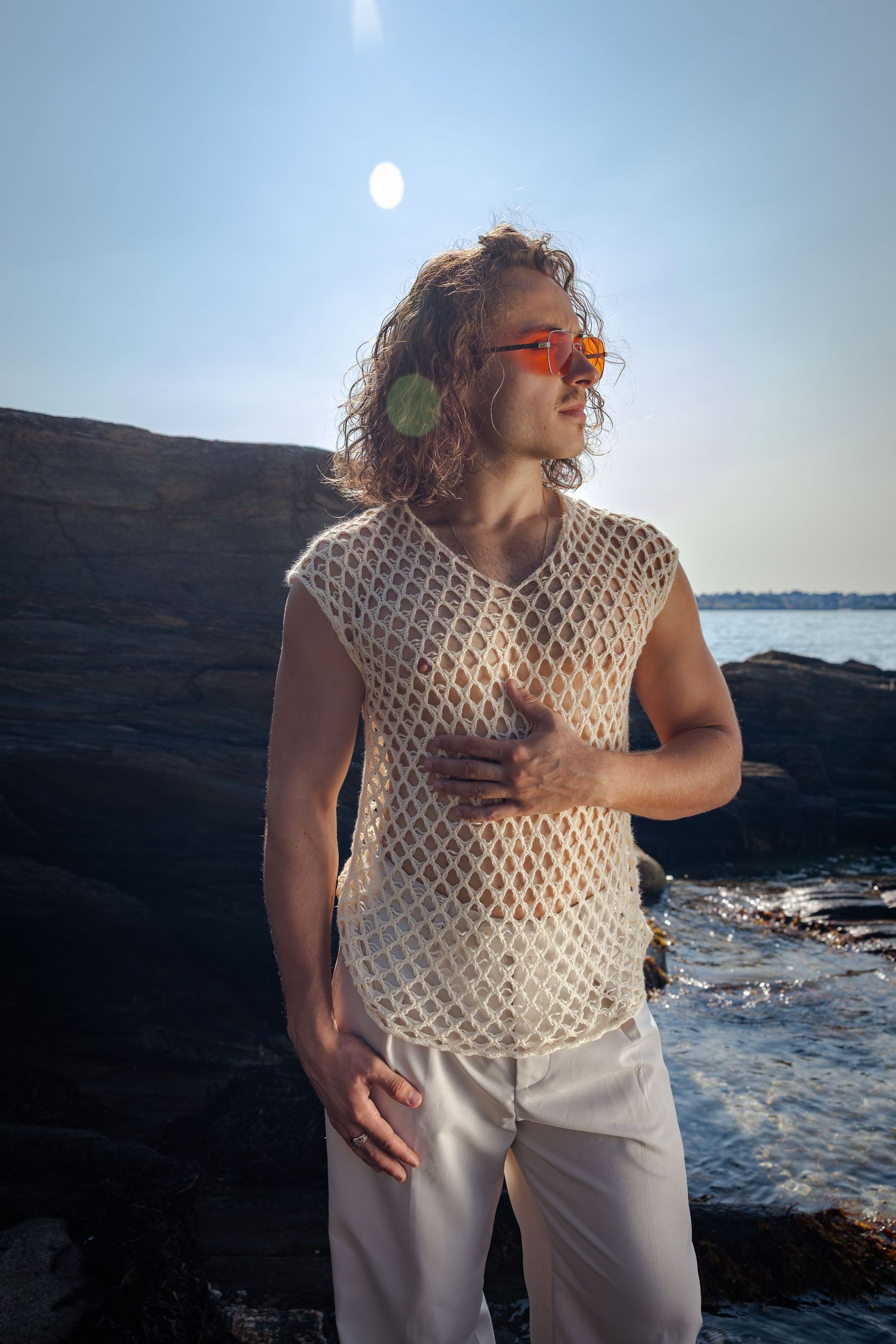 Artistic editorial portraits in Jamestown, Rhode Island, by editorial and portrait photographer Brian Gomez