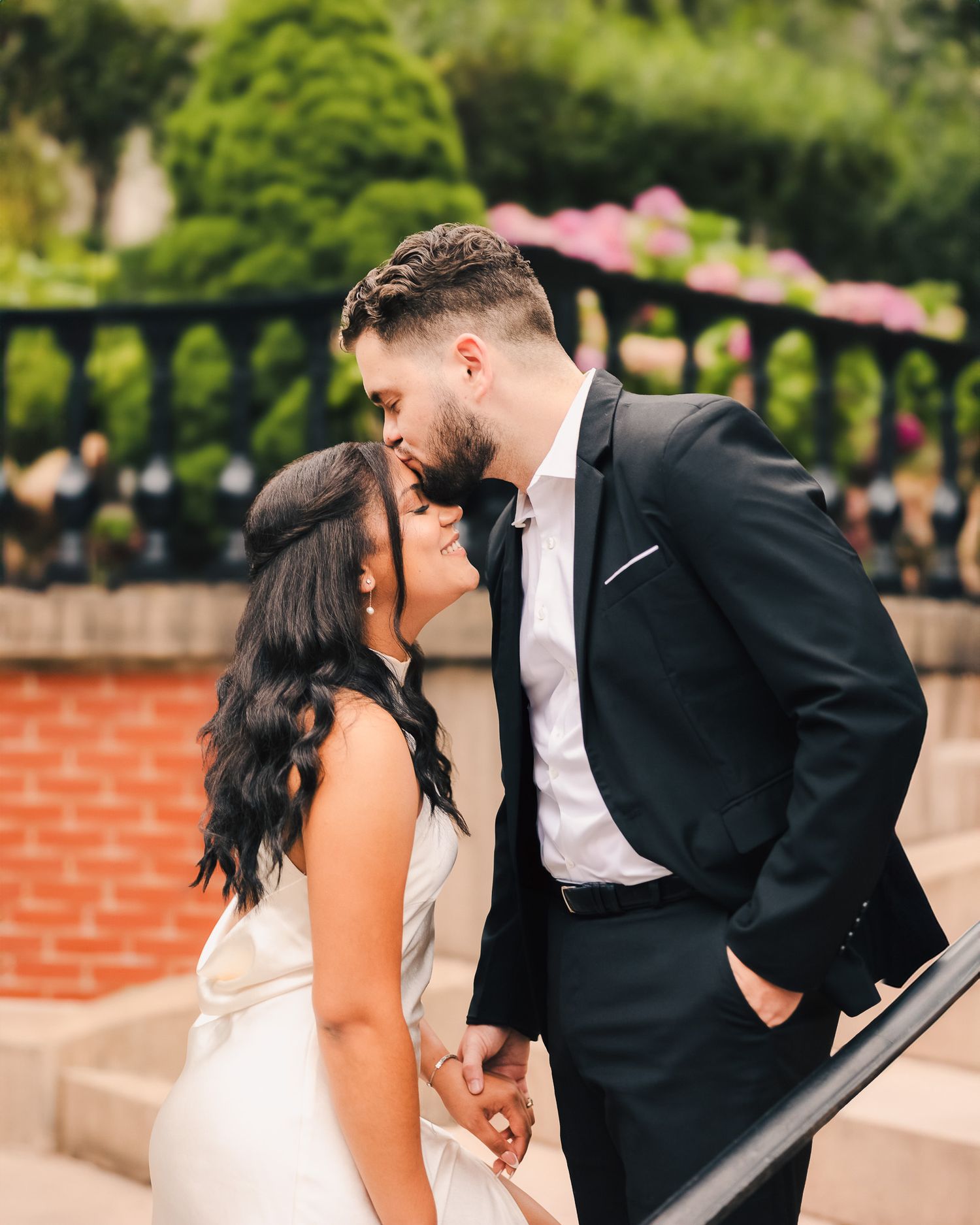 Romantic engagement session in Downtown Providence, Rhode Island — capturing love and connection.
